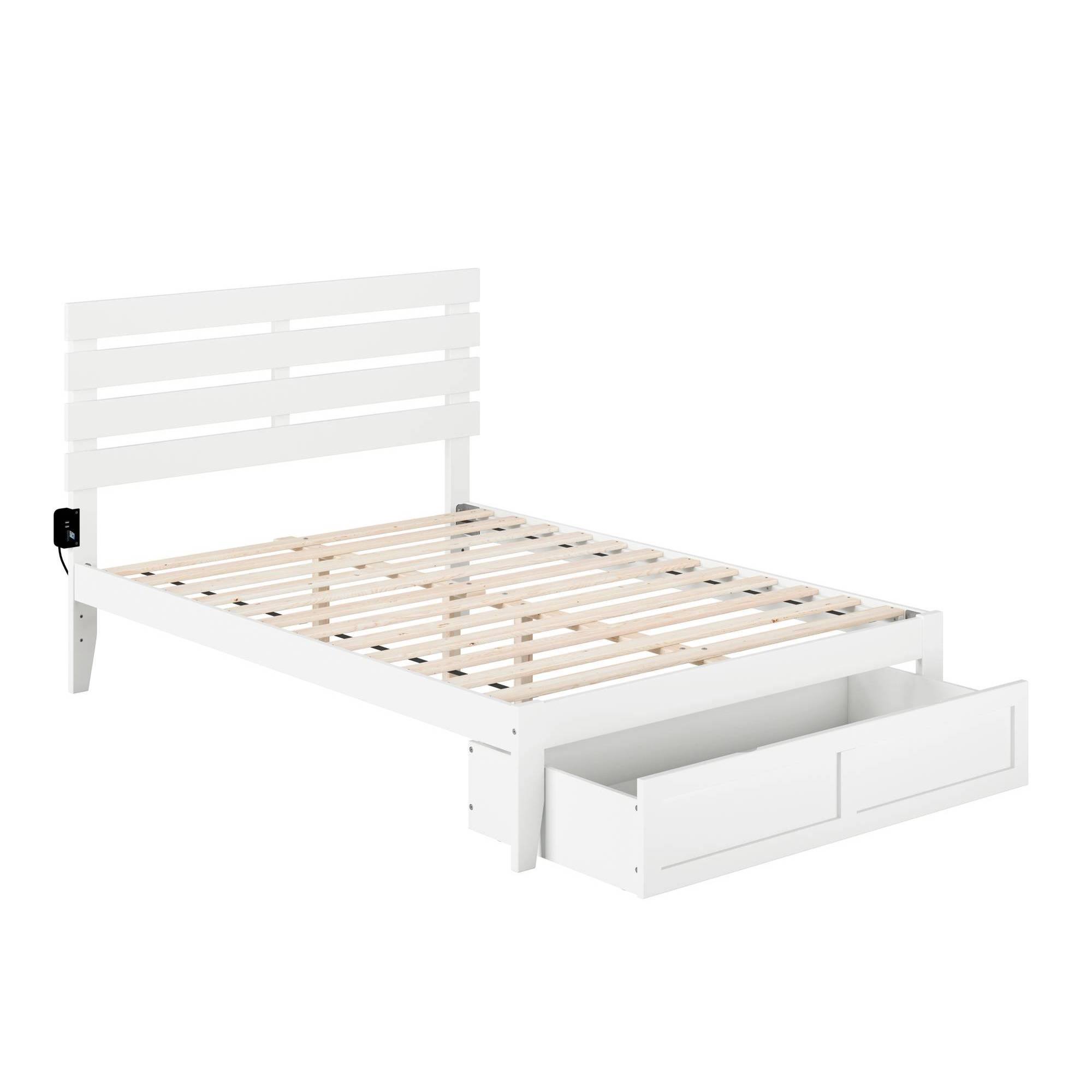 Atlantic Furniture AG8312332 Oxford Full Bed with Foot Drawer and USB Turbo Charger in Y0ZTWX_YKPA Atlantic Furniture AG8312332 Oxford Full Bed with Foot Drawer and USB Turbo Charger in Y0ZTWX_YKPA
