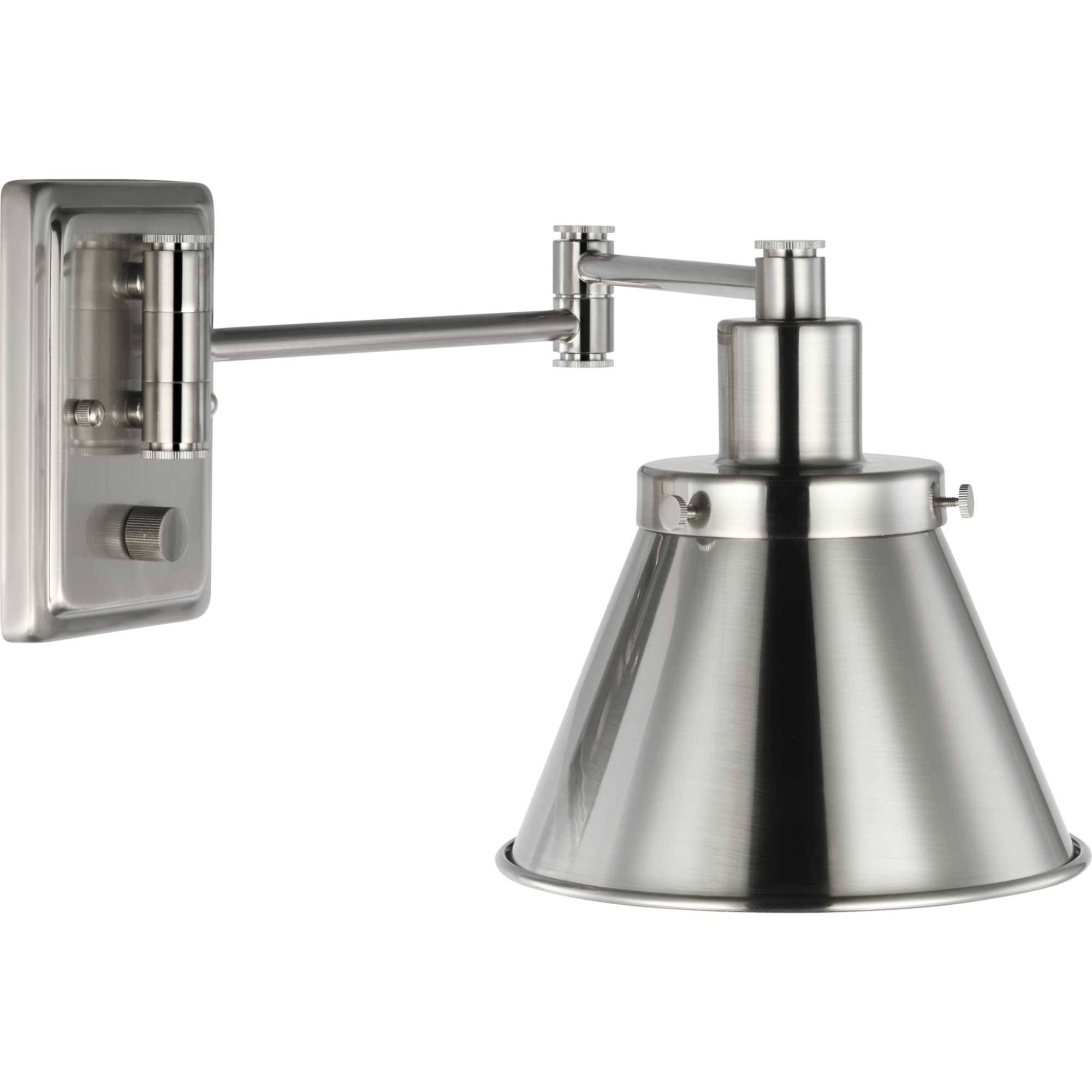 Progress Lighting Hinton Collection Brushed Nickel Swing Arm Wall Light (P710085-009) XQWUKA_MKMC Progress Lighting Hinton Collection Brushed Nickel Swing Arm Wall Light (P710085-009) XQWUKA_MKMC