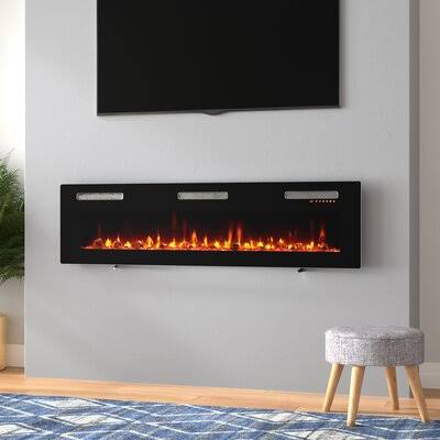 Odis Recessed Wall Mounted Electric Fireplace Ebern Designs Size: 19.5 N4JBWY_QWOR Odis Recessed Wall Mounted Electric Fireplace Ebern Designs Size: 19.5 N4JBWY_QWOR