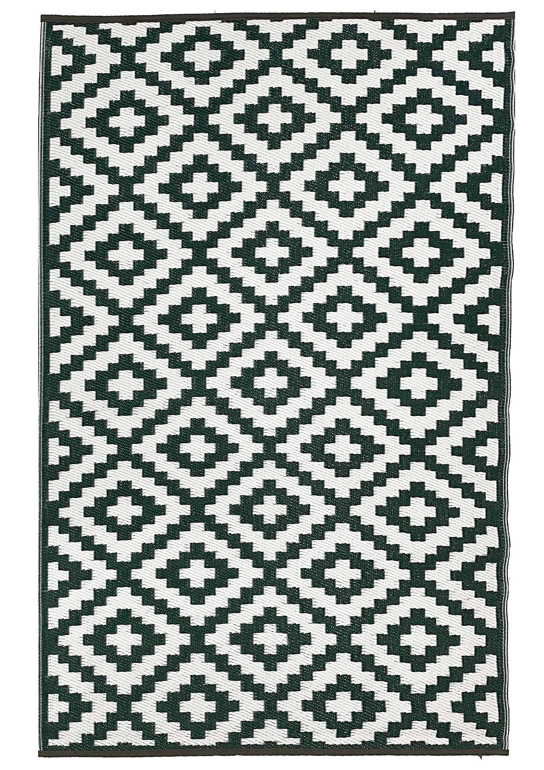 Nirvana Forest Green White Outdoor Rug - 6 x YCDF8U_CIWZ Nirvana Forest Green White Outdoor Rug - 6 x YCDF8U_CIWZ