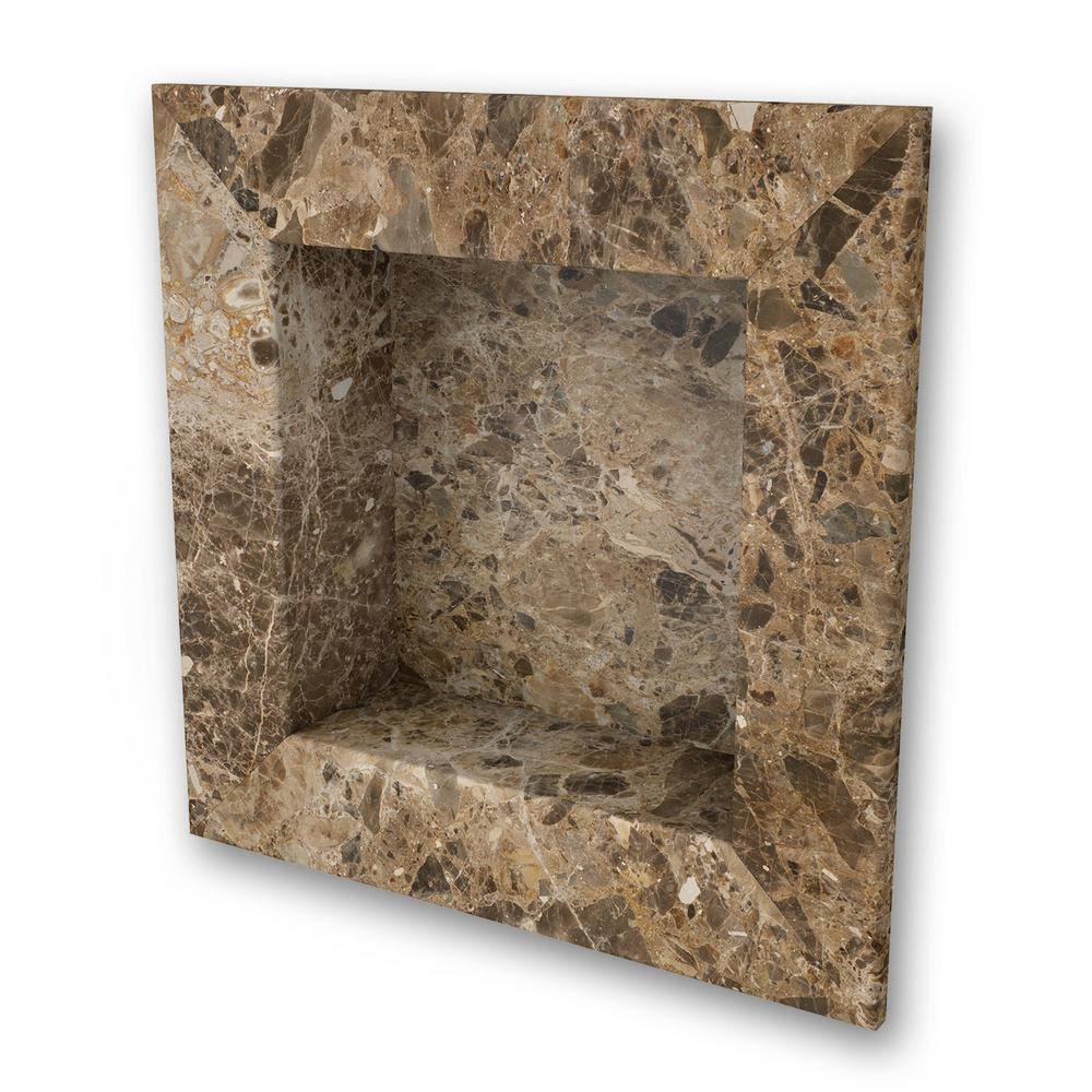 FlexStone 17 in. x 17 in. Square Recessed Shampoo Caddy in Breccia Paradiso | XJO0NQ_RQFC FlexStone 17 in. x 17 in. Square Recessed Shampoo Caddy in Breccia Paradiso | XJO0NQ_RQFC