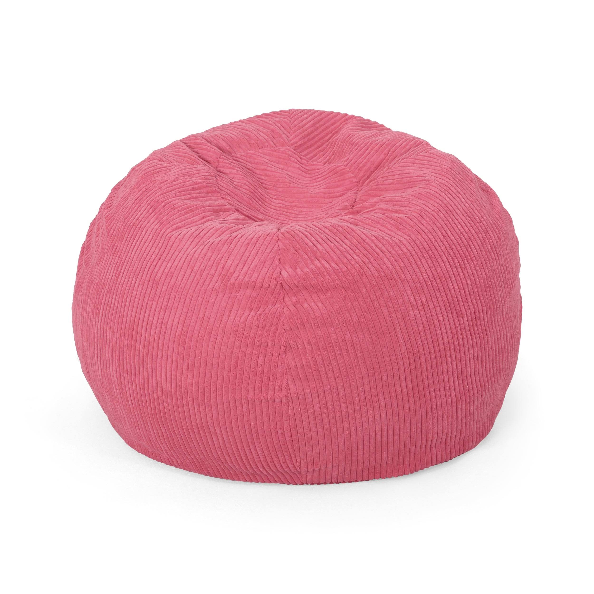 Kenli 3' Modern Corduroy Beanbag Pink Rose - Christopher Knight XE9KJL_DBKV Kenli 3' Modern Corduroy Beanbag Pink Rose - Christopher Knight XE9KJL_DBKV