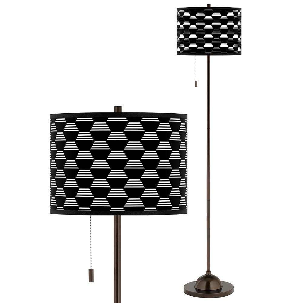Hexahedron Giclee Glow Bronze Club Floor Lamp - Style #O6JJ9S_KZUN Hexahedron Giclee Glow Bronze Club Floor Lamp - Style #O6JJ9S_KZUN