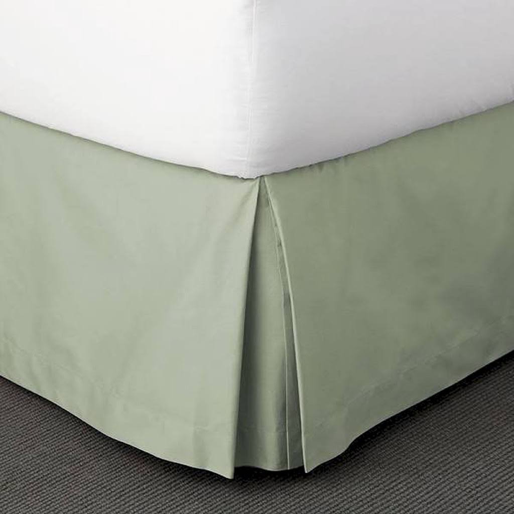 Cotton Sateen 14 in. Drop Bed Skirt - Sage - Green, Size WILKH8_TGJY