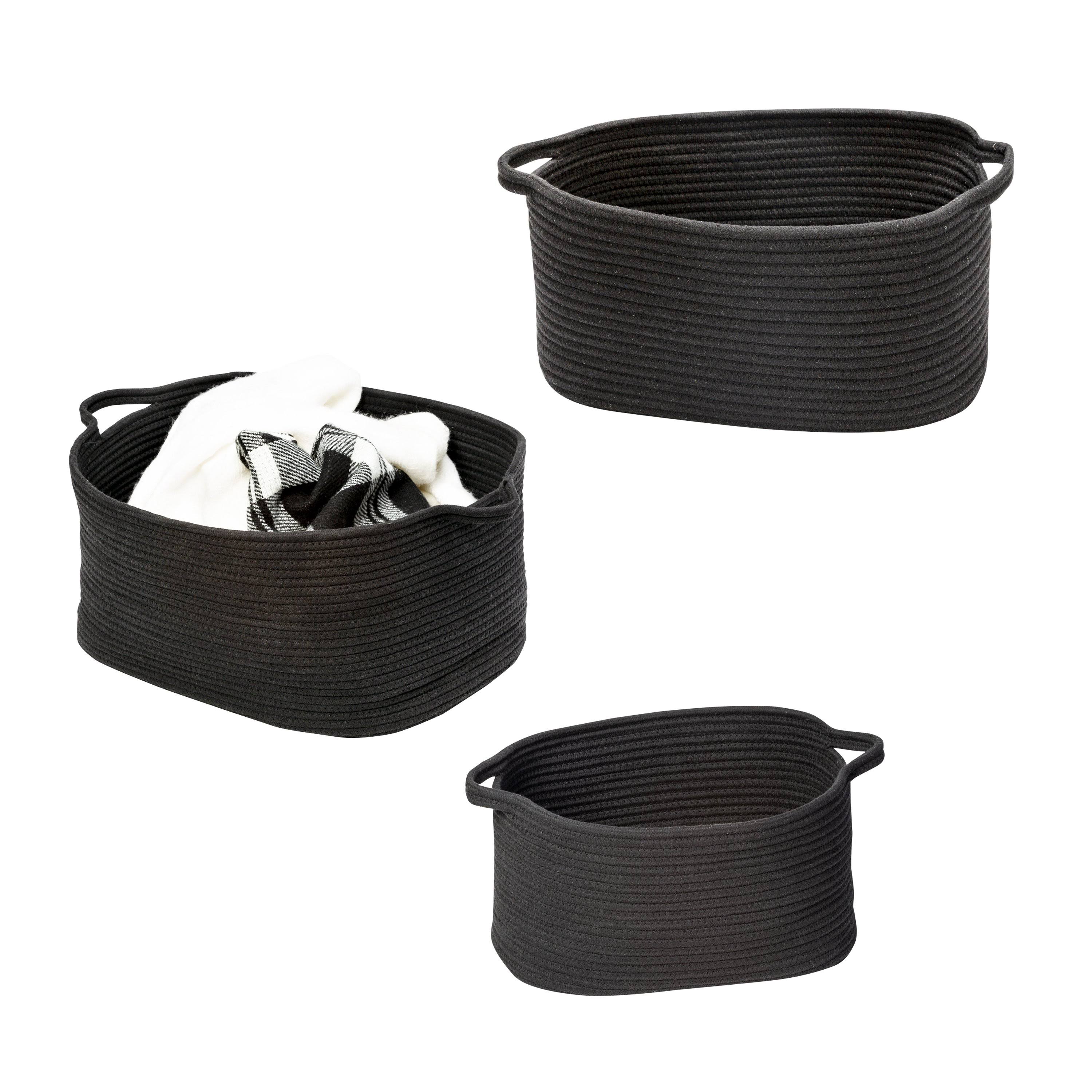 Honey Can Do Black Cotton Coil Baskets Set of LHDDHG_JNLZ