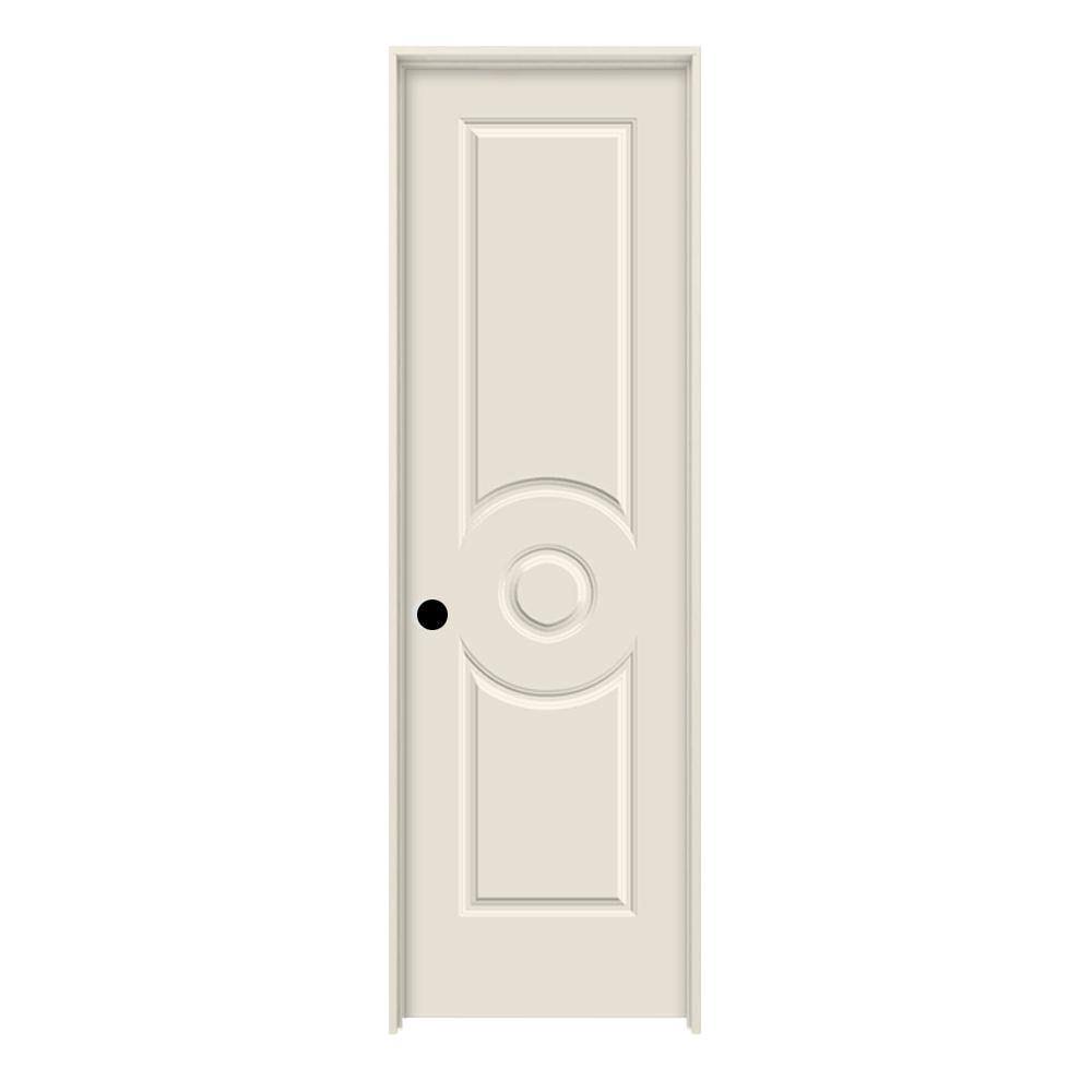 JELD-WEN 24 in. x 80 in. Primed Right-Hand C3140 3-Panel Premium Composite Single Prehung Interior ZJXFFY_ZI3P