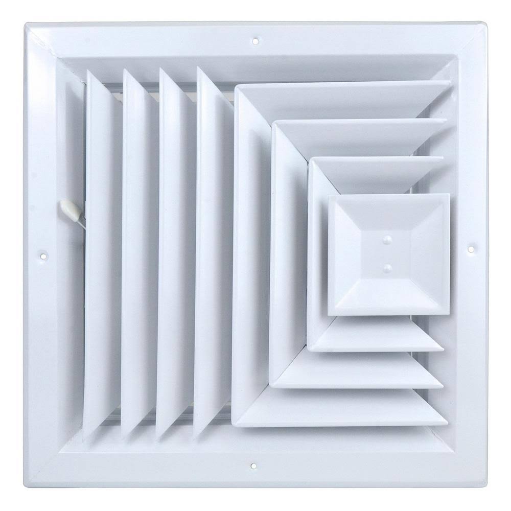 Venti Air 12 in. x 12 in. Aluminum 3-Way Diffuser/Register/Grille for Air Supply, KMDNZO_X7NM Venti Air 12 in. x 12 in. Aluminum 3-Way Diffuser/Register/Grille for Air Supply, KMDNZO_X7NM
