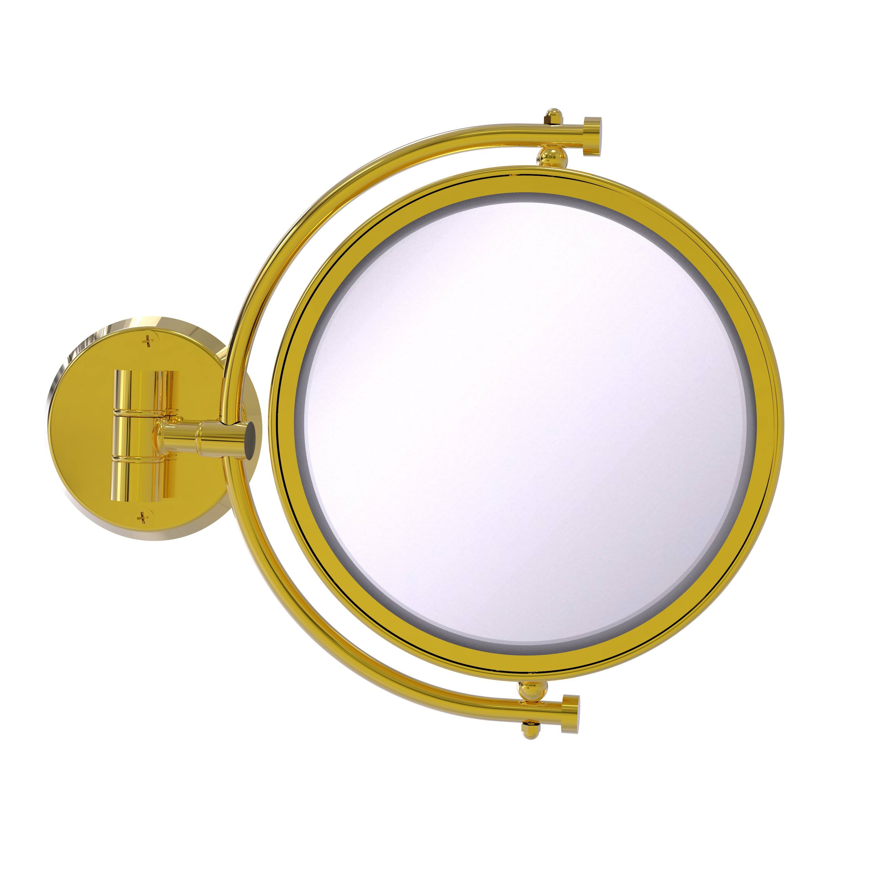 Allied Brass 8 inch Wall Mounted Make-Up Mirror 5X MUTJTF_96DO Allied Brass 8 inch Wall Mounted Make-Up Mirror 5X MUTJTF_96DO