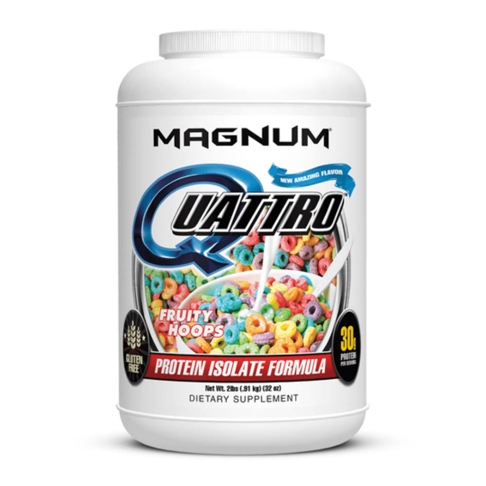 Magnum Nutraceuticals Quattro Protein Powder, Fruity Hoops, Q8YWML_CSIM Magnum Nutraceuticals Quattro Protein Powder, Fruity Hoops, Q8YWML_CSIM