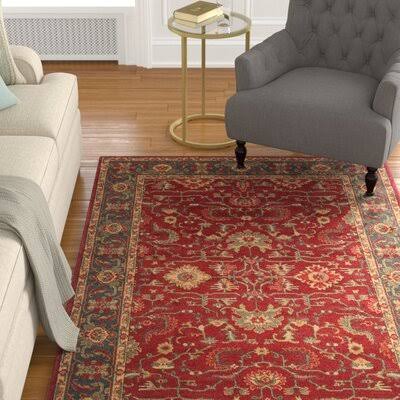 Pennypacker Oriental Red/Navy Area Rug Astoria Grand Rug Size Rectangle 4' x 5'TIMTBT_IZLZ Pennypacker Oriental Red/Navy Area Rug Astoria Grand Rug Size Rectangle 4' x 5'TIMTBT_IZLZ