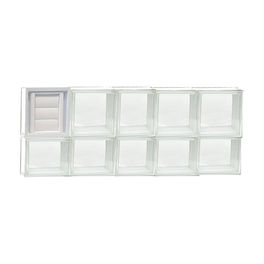 Clearly Secure 36.75 in. x 13.5 in. x 3.125 in. Frameless Clear Glass Block Window with Dryer 5GIIAY_1U66 Clearly Secure 36.75 in. x 13.5 in. x 3.125 in. Frameless Clear Glass Block Window with Dryer 5GIIAY_1U66