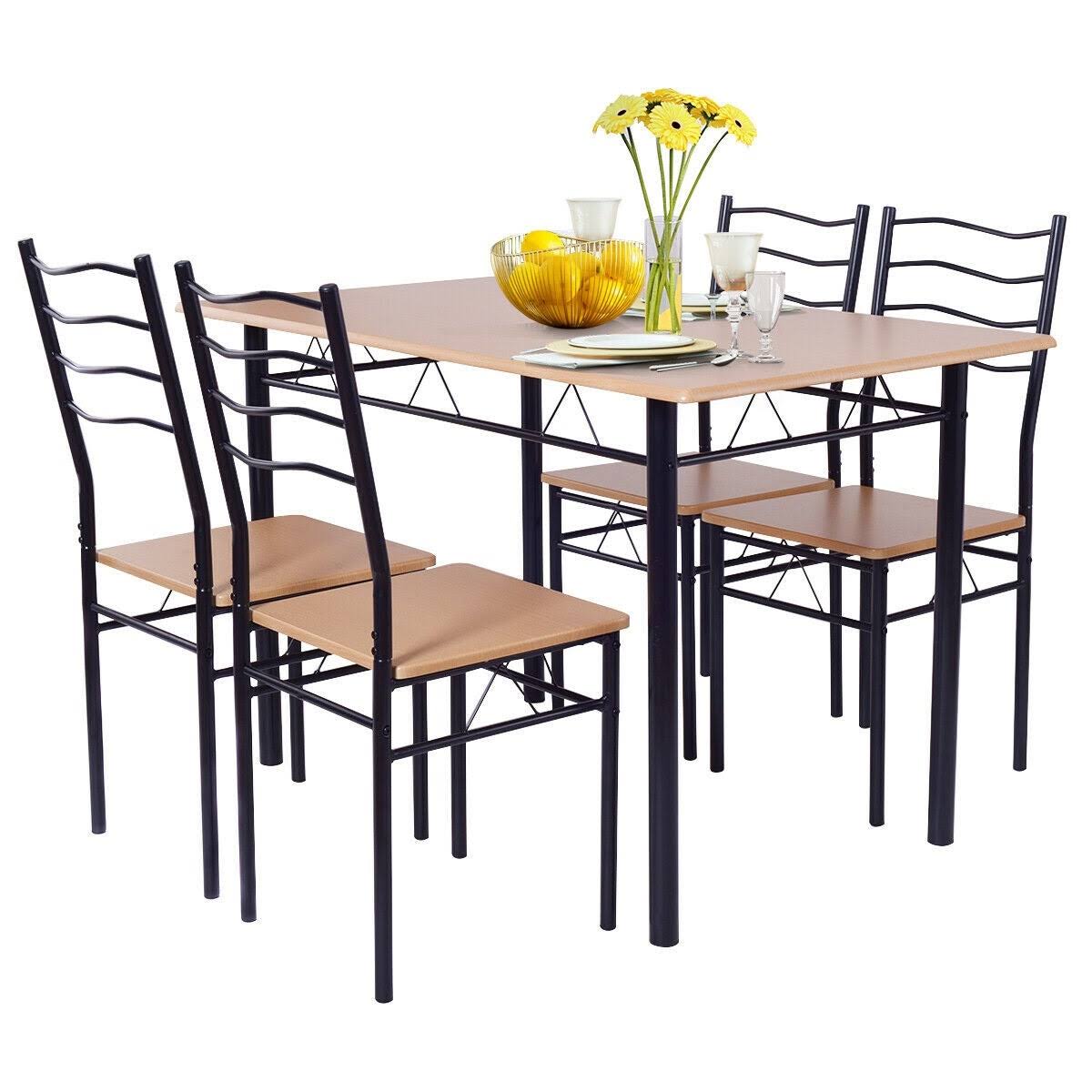 Costway 5 Piece Dining Table Set 29.88WGND_8EWE Costway 5 Piece Dining Table Set 29.88WGND_8EWE