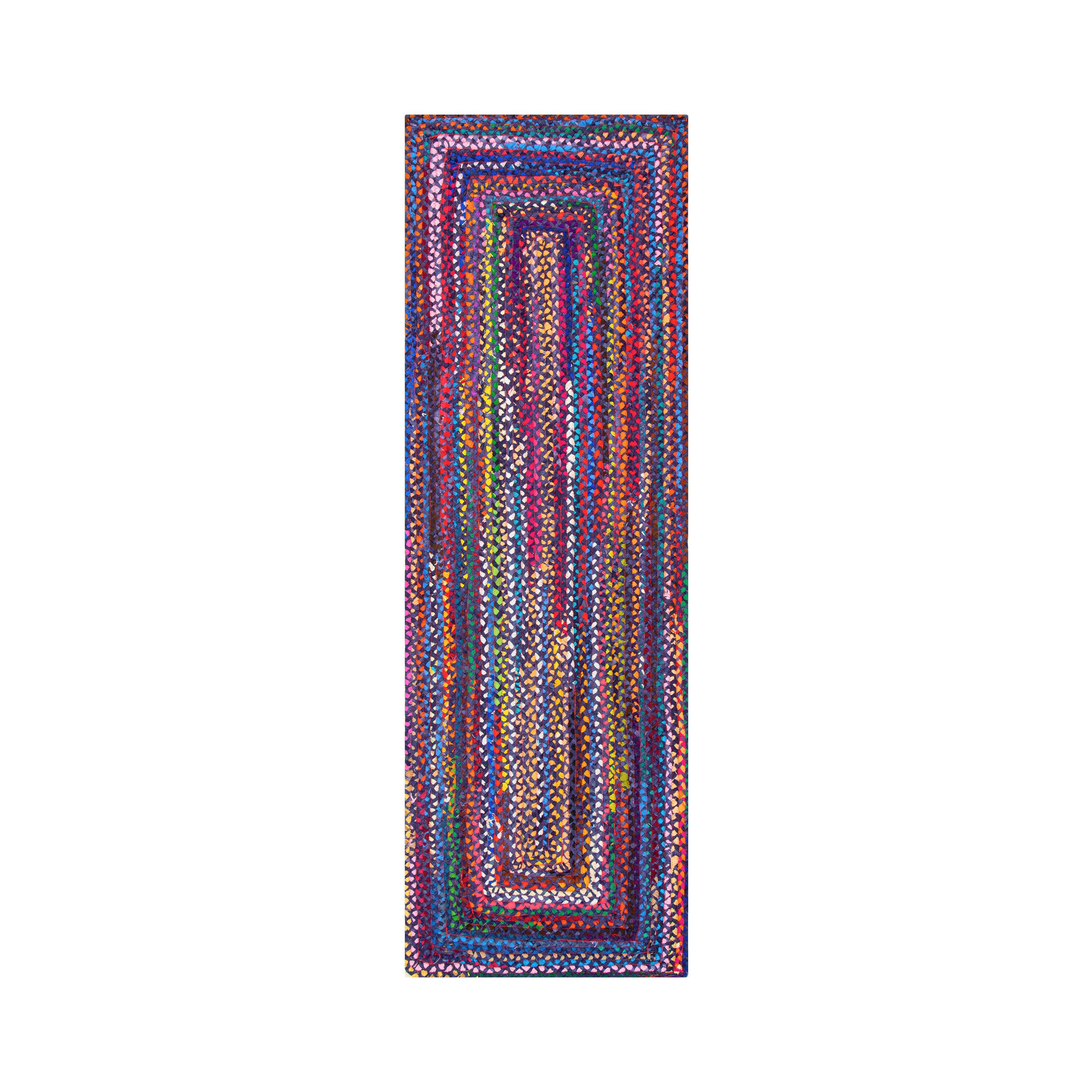 Rugs USA Blue Chindi Braided Rug - Bohemian Runner 2' 6 4WL1G6_KBTW Rugs USA Blue Chindi Braided Rug - Bohemian Runner 2' 6 4WL1G6_KBTW