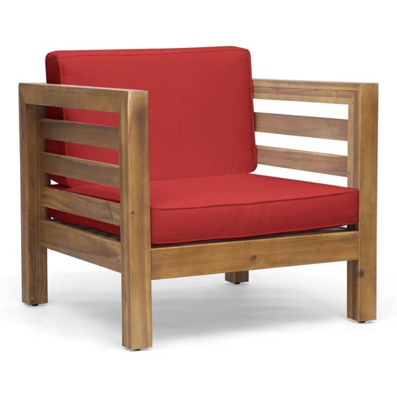 Noble House Oana Outdoor Acacia Wood Club Chair in Teak and PX5I2O_NXY2 Noble House Oana Outdoor Acacia Wood Club Chair in Teak and PX5I2O_NXY2