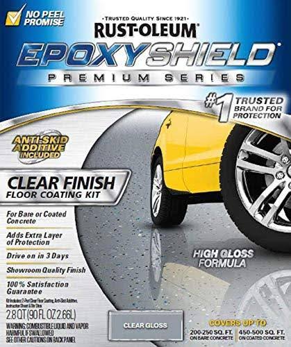 Rust-Oleum Epoxyshield Garage Floor Kit 90 oz. Clear Finish High-Gloss 2-B7LQYI_UGGX