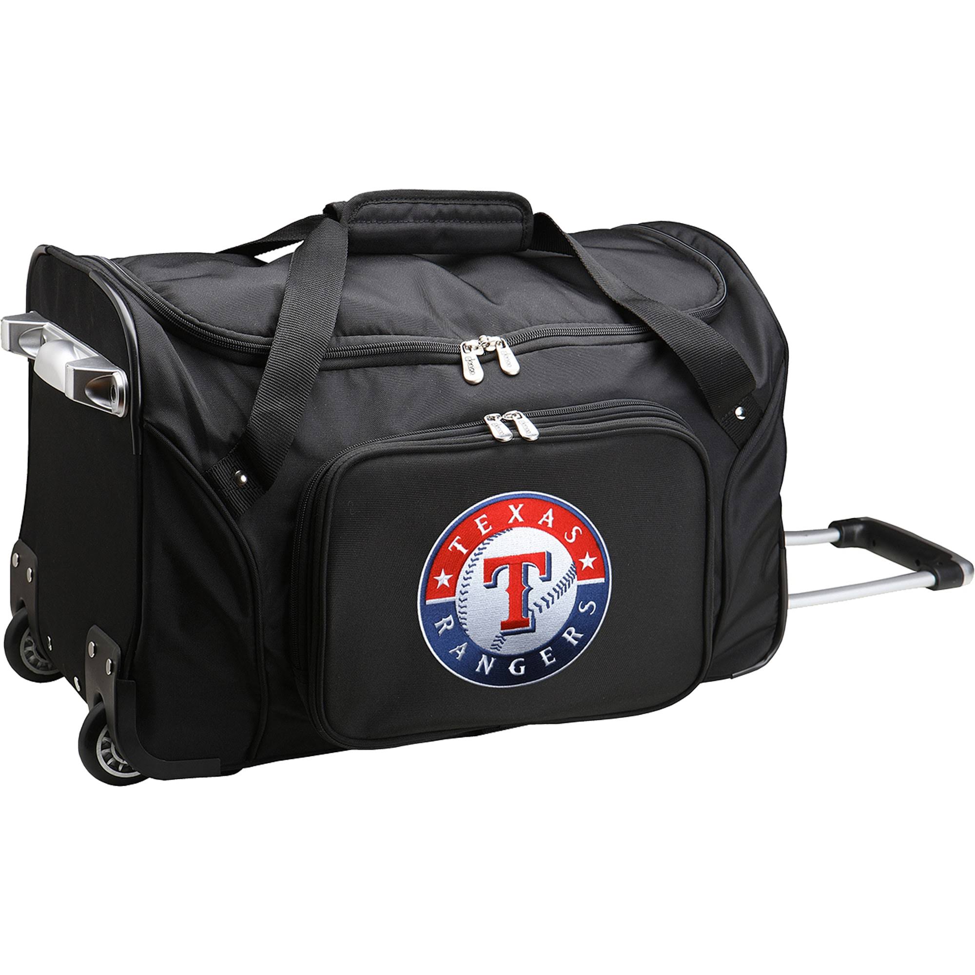 Texas Rangers 22-inch Wheeled Duffel Bag, XDSKND_INP8 Texas Rangers 22-inch Wheeled Duffel Bag, XDSKND_INP8