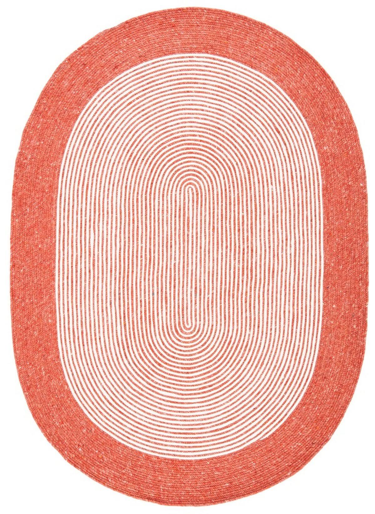 Safavieh Handmade Braided Nooria Wool Rug - 4' x 6' Oval - Red/GQCSFB_TPZC