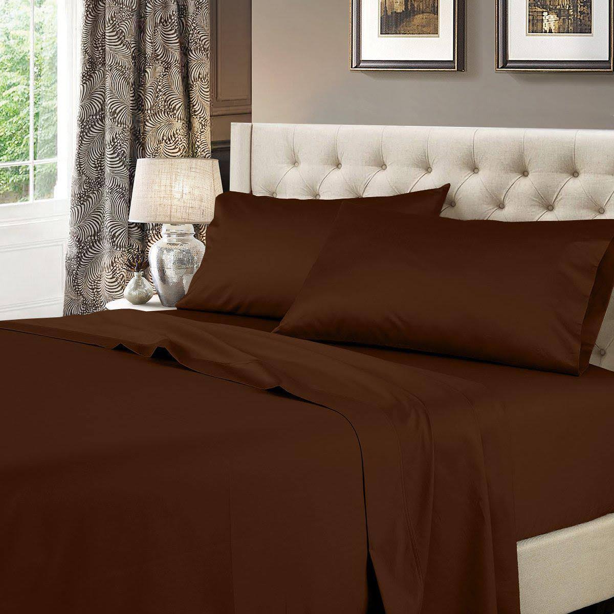 Royal Tradition Extra Deep 22 inch Pocket Sheet Sets 100% Cotton 600 Thread Count Sheets King, LYVIGO_WOIH