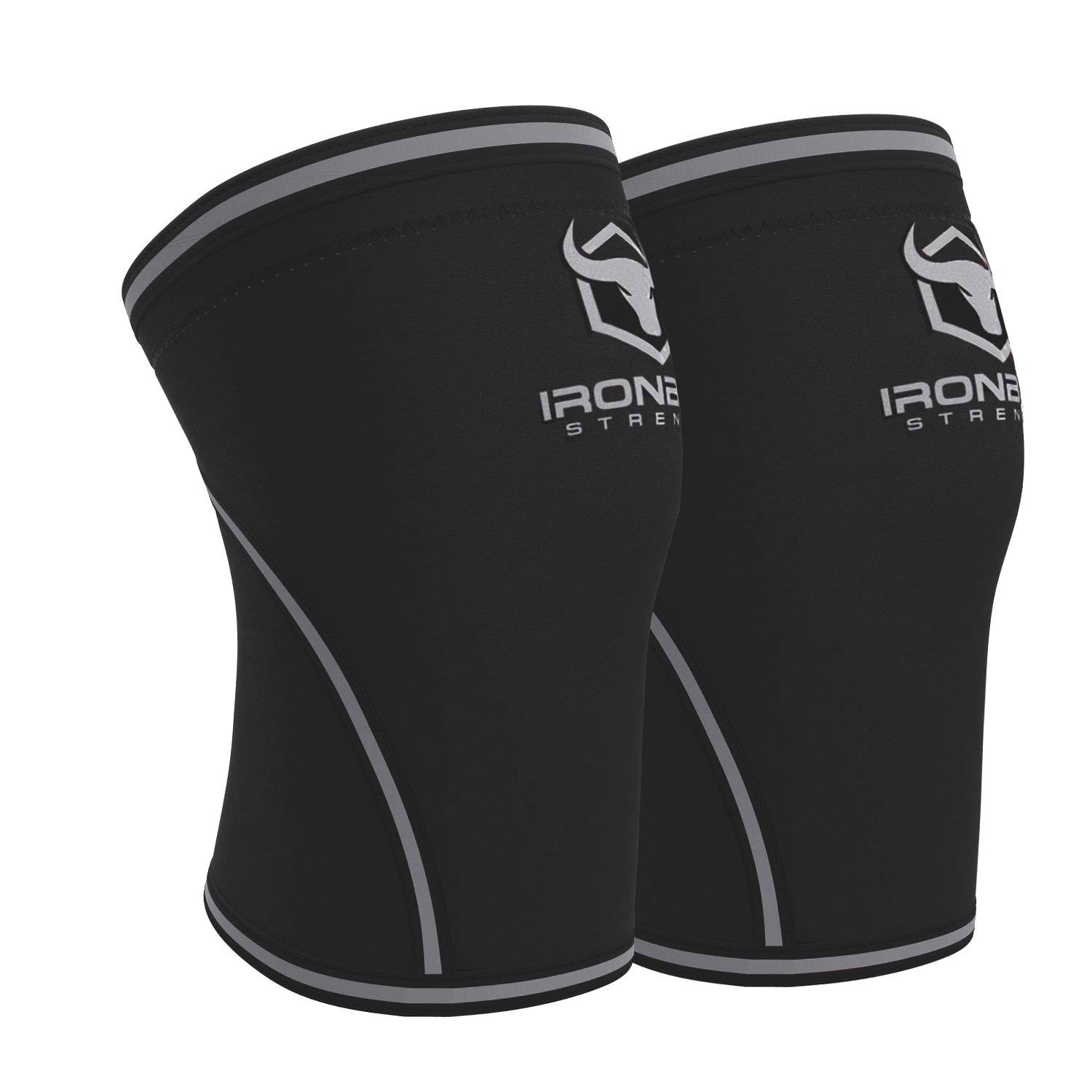 7mm Knee Sleeves, Black/Gray / AZZ34L_M83P 7mm Knee Sleeves, Black/Gray / AZZ34L_M83P