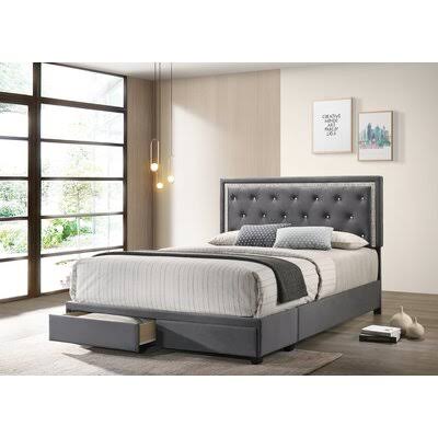 Butera Upholstered Storage Low Profile Platform Bed Red Barrel Studio Color Gray, Size FMRM14_JOQX Butera Upholstered Storage Low Profile Platform Bed Red Barrel Studio Color Gray, Size FMRM14_JOQX