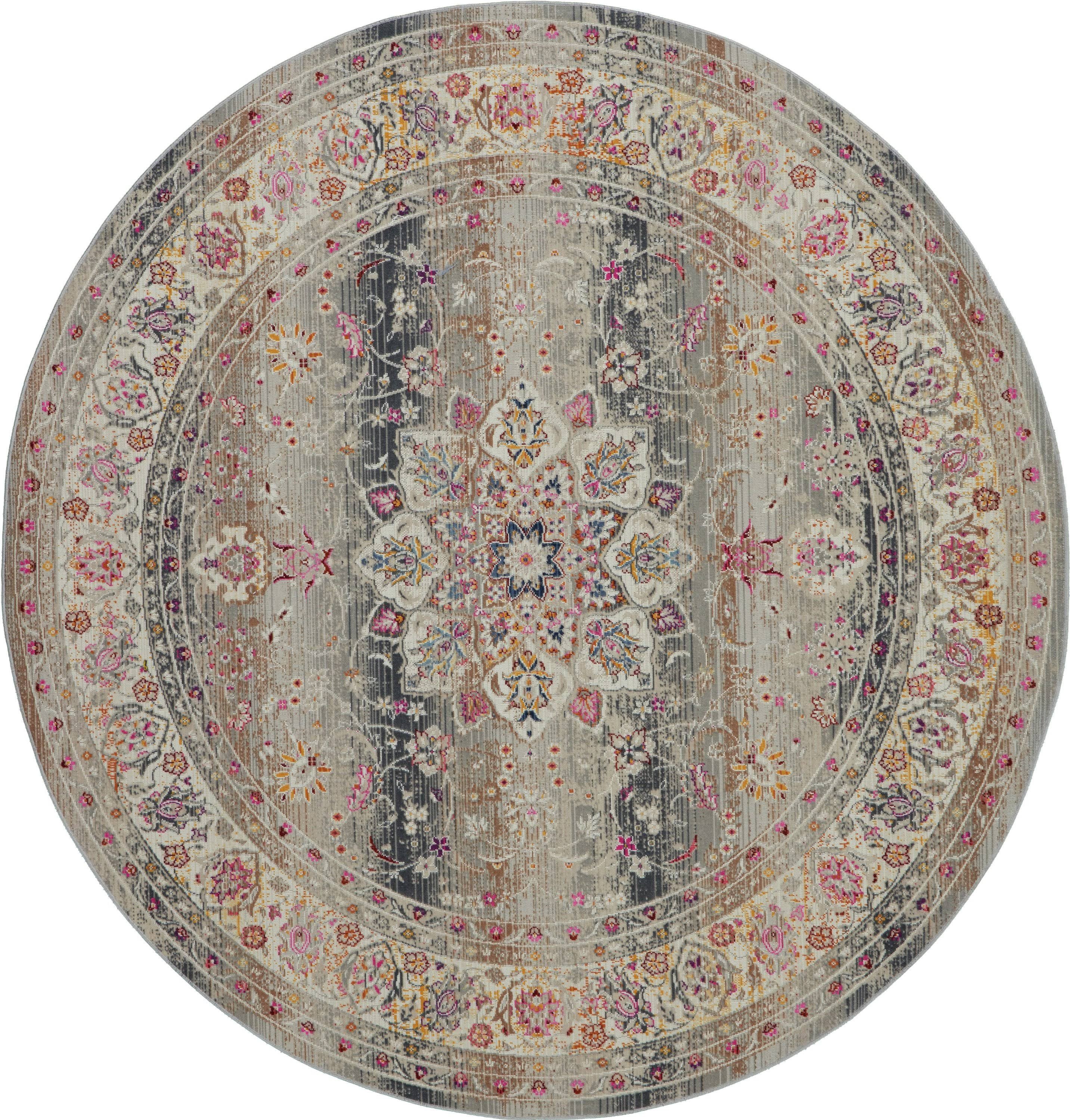 Nourison Vintage Kashan VKA01 Area Rug | Grey | 4' DD8LGY_UREH
