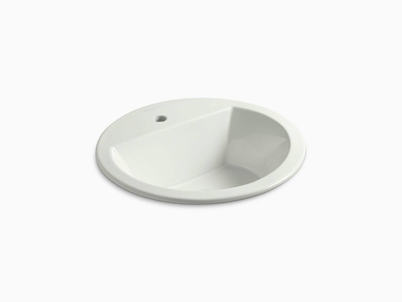 Kohler 2714-1-NY Bryant Round Drop-In Bathroom Sink with Single Faucet Hole - W6OCAT_9ZDP