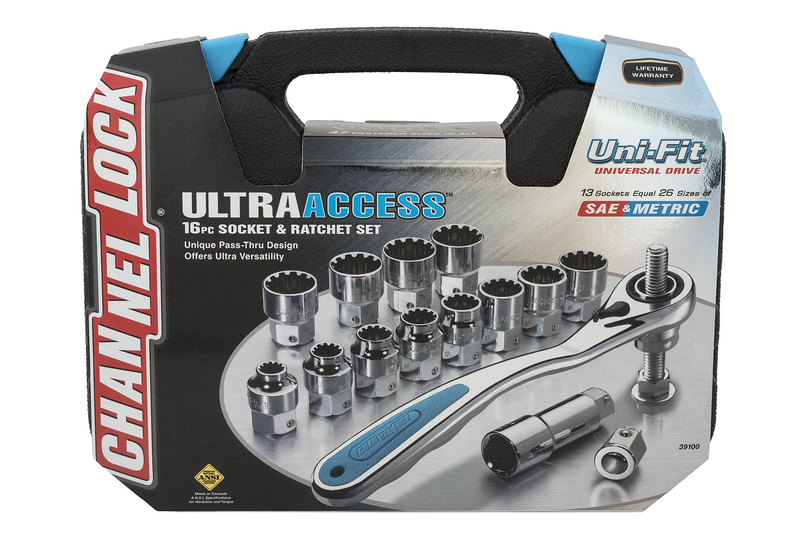 Channellock 39100 Ultra Access Socket Set, 16-KM0VVQ_RPZH Channellock 39100 Ultra Access Socket Set, 16-KM0VVQ_RPZH