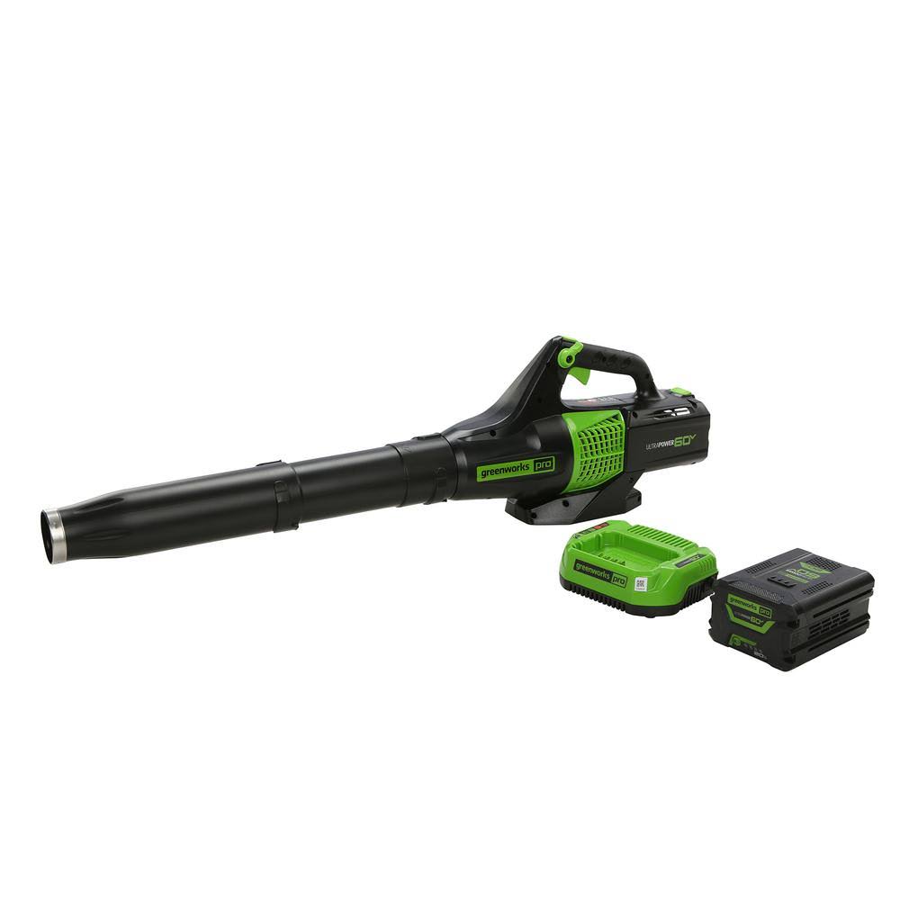 Greenworks Pro 125 MPH 450 CFM 60-Volt Battery Cordless Handheld Leaf Blower with 2.0 Ah Battery and Charger MCWNHE_AH1H Greenworks Pro 125 MPH 450 CFM 60-Volt Battery Cordless Handheld Leaf Blower with 2.0 Ah Battery and Charger MCWNHE_AH1H