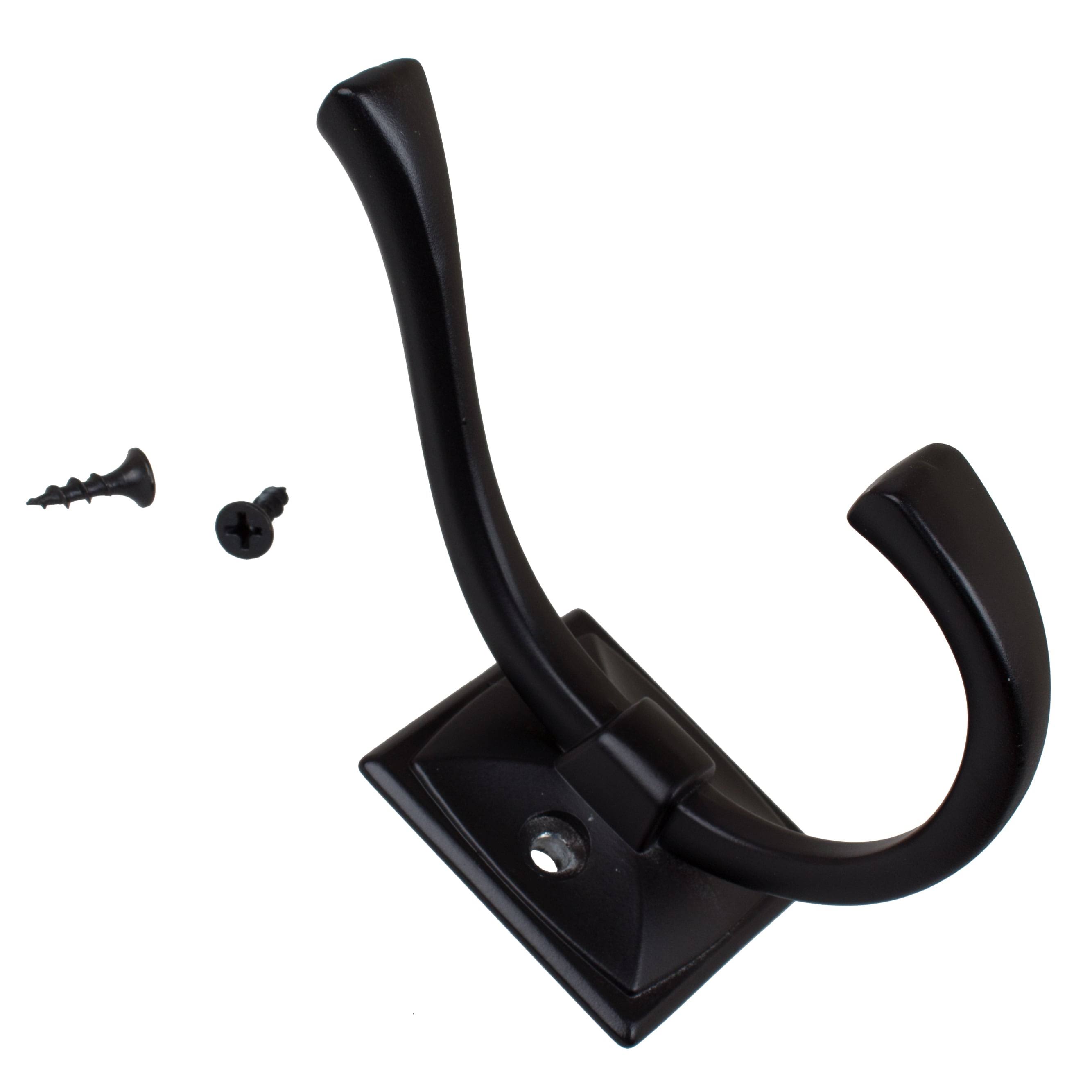 GlideRite Hardware 7602-MB-10 4-1/4 inch Decorative Flared Double-Prong Coat Hooks 10 Pack, Matte Black FXIZ72_TK5W GlideRite Hardware 7602-MB-10 4-1/4 inch Decorative Flared Double-Prong Coat Hooks 10 Pack, Matte Black FXIZ72_TK5W