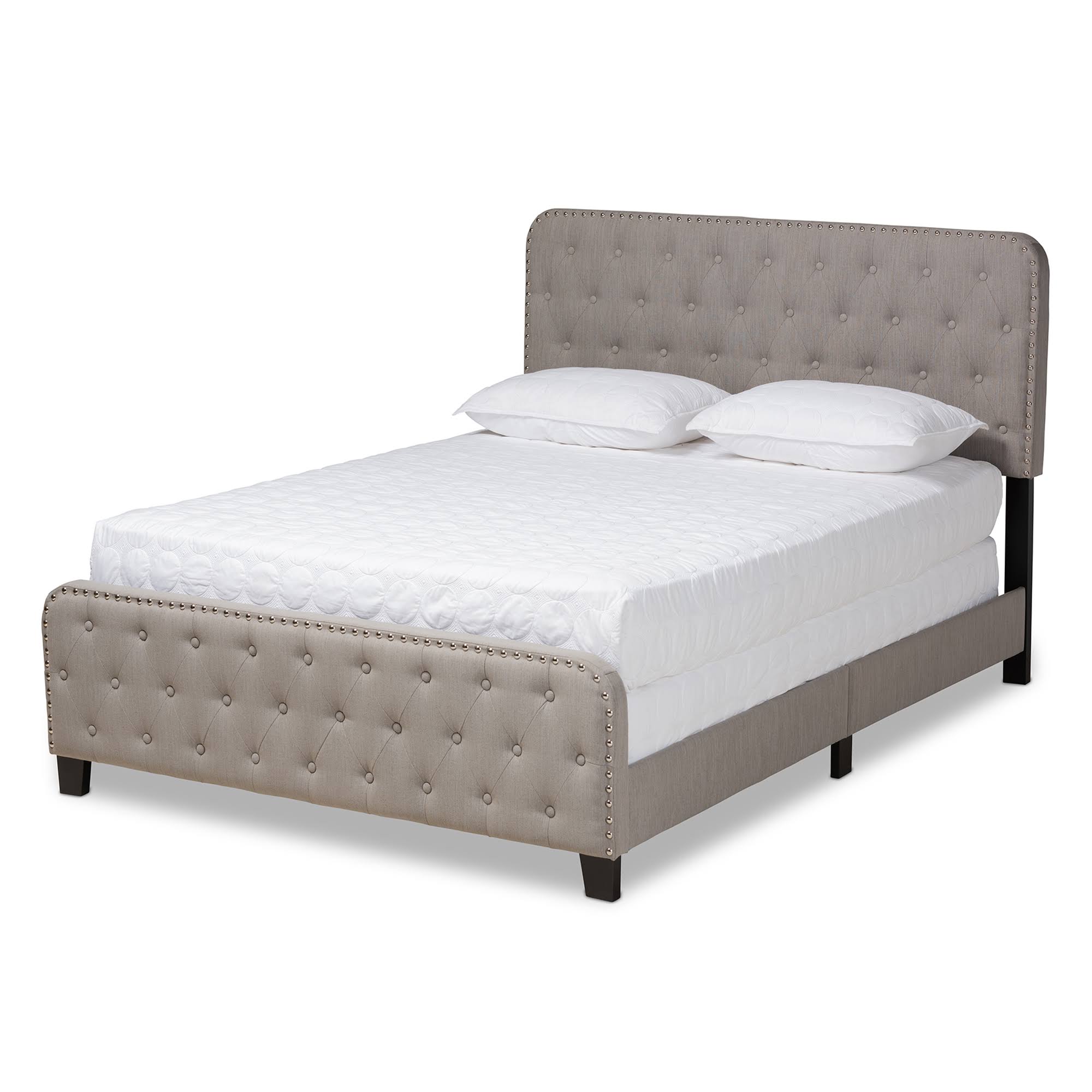 Baxton Studio Annalisa King Size Grey Upholstered Button Tufted Panel CEPCGM_FVIV