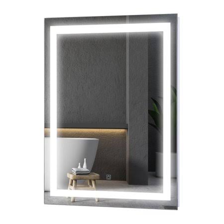 HOMCOM LED Wall Mount Bathroom Vanity Make Up Mirror W/defogger - 32 inch x 24, Size: 32 x 24, QHSDPK_ZM0T HOMCOM LED Wall Mount Bathroom Vanity Make Up Mirror W/defogger - 32 inch x 24, Size: 32 x 24, QHSDPK_ZM0T