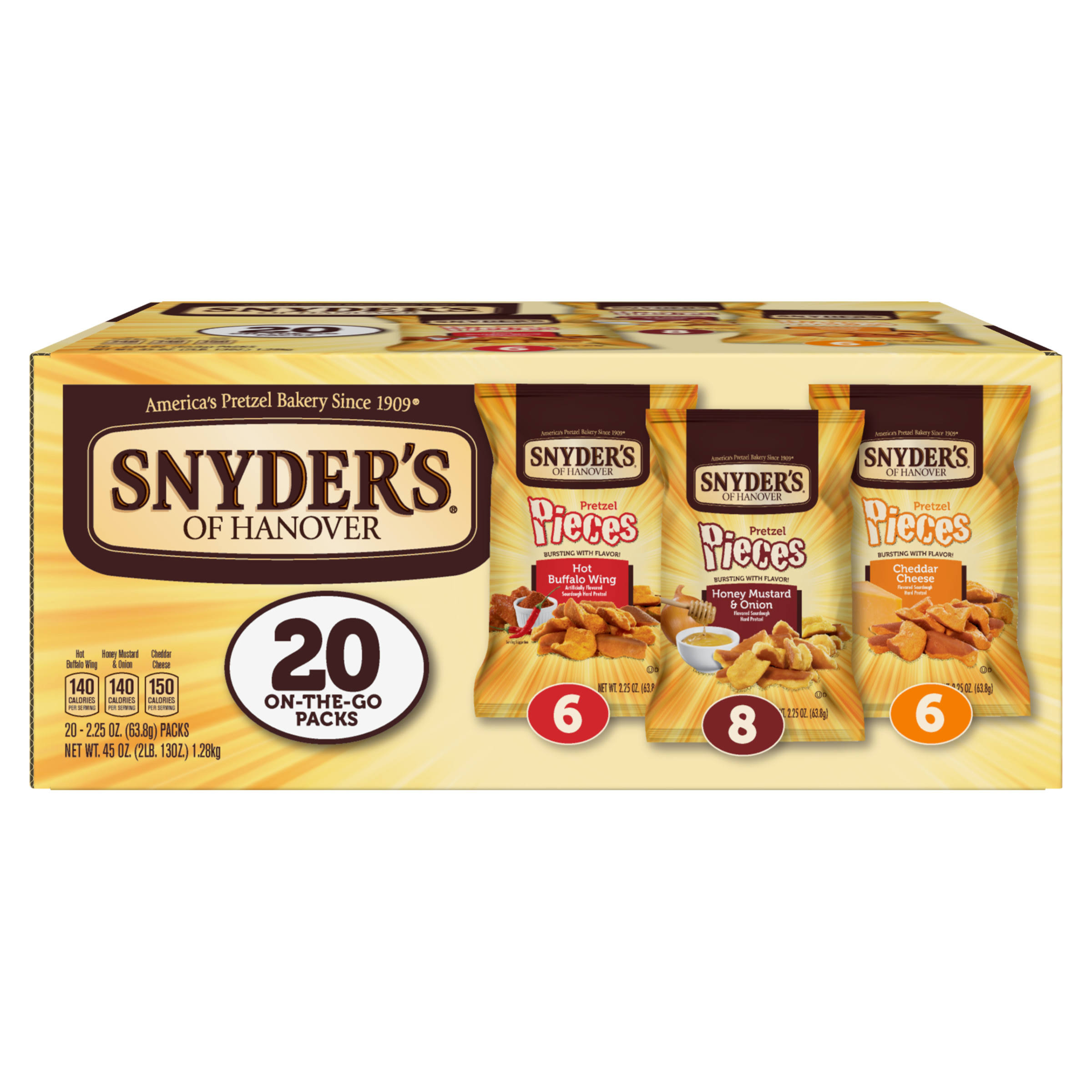 Snyder's of Hanover Pretzel Pieces Variety Pack, 2.25 oz, 20 DKWT8D_7HEG Snyder's of Hanover Pretzel Pieces Variety Pack, 2.25 oz, 20 DKWT8D_7HEG