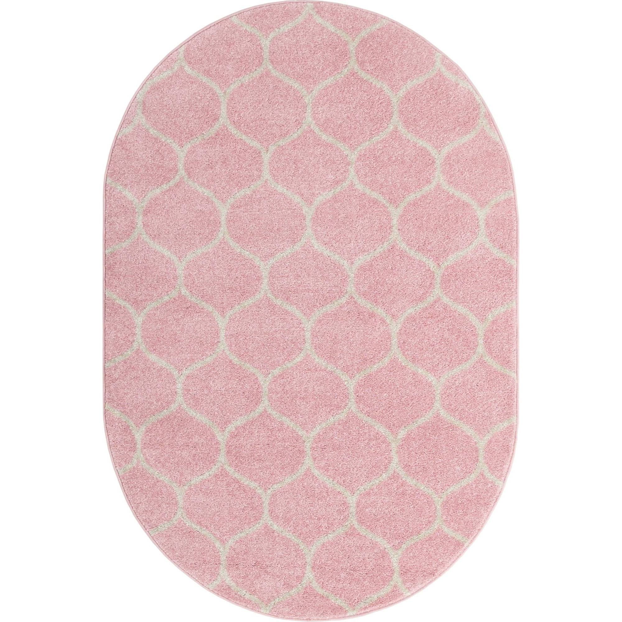 Unique Loom 3151537 4 x 6 ft. Rounded Trellis Frieze Oval Rug AEQAYF_ULJ8 Unique Loom 3151537 4 x 6 ft. Rounded Trellis Frieze Oval Rug AEQAYF_ULJ8