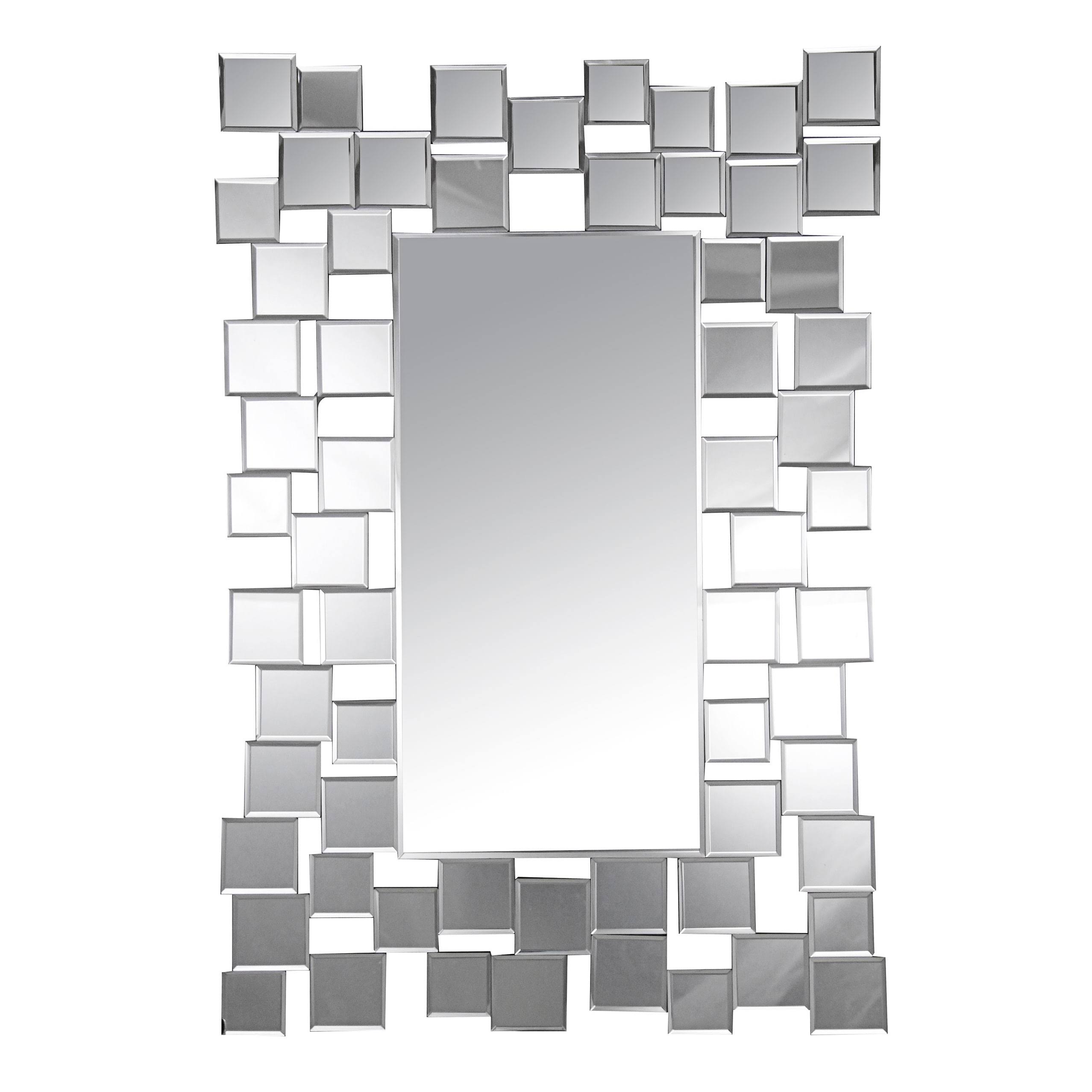 Abbyson Aiden Rectangle Wall Mirror (Silver), OX9B0J_Q7W0