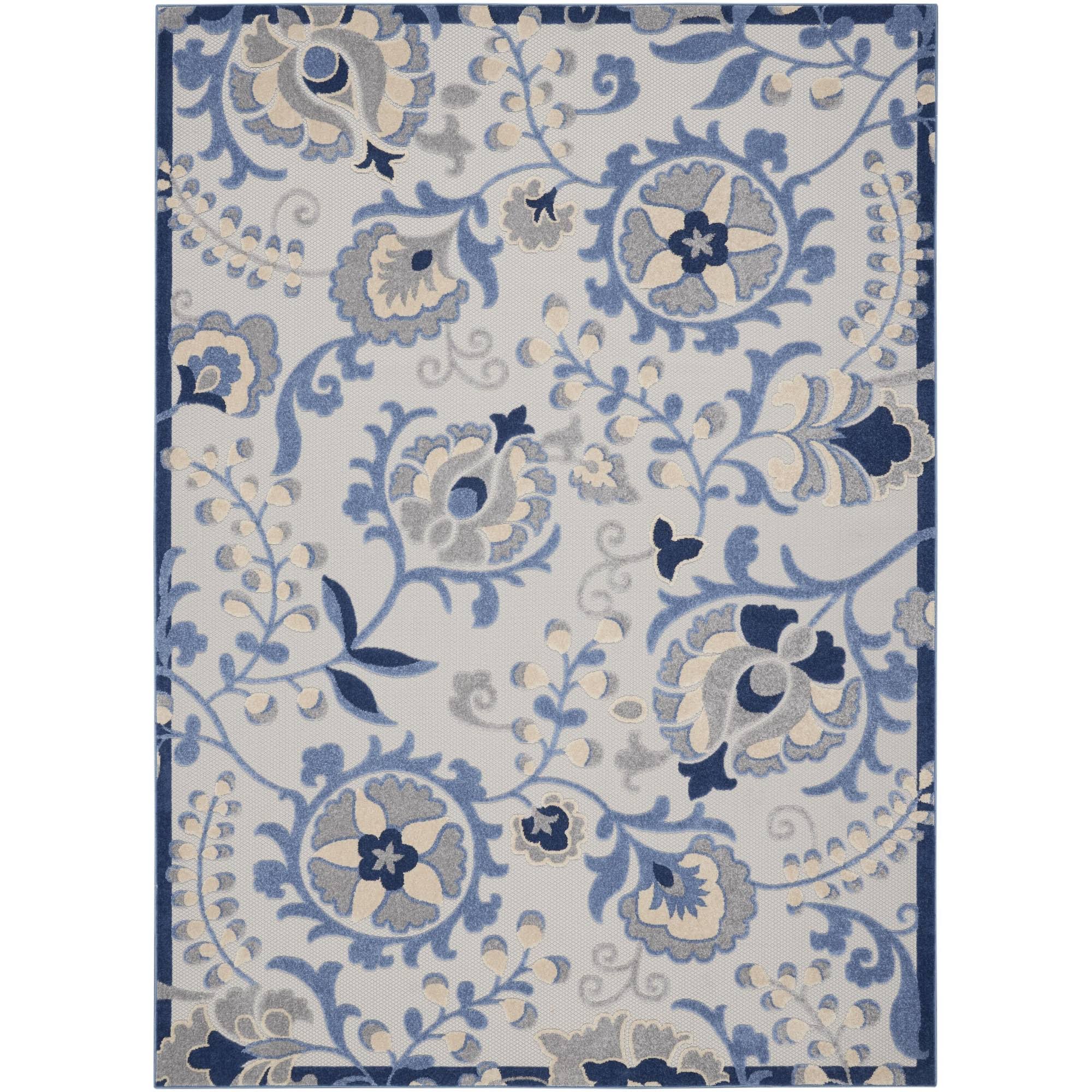 Nourison ALH17 Aloha 9 ft. x 12 ft. Area Rug in Blue/JLEYLH_WYHS