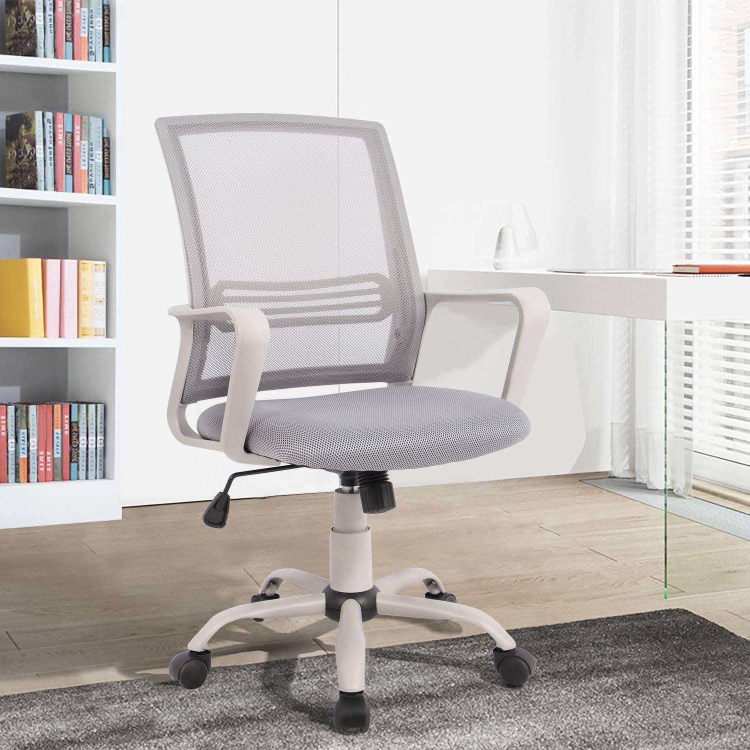 Yoyomax Mid-Back Mesh Office Computer Swivel Desk Task Chair Ergonomic Executive Chair, 1O2RLS_OXCY Yoyomax Mid-Back Mesh Office Computer Swivel Desk Task Chair Ergonomic Executive Chair, 1O2RLS_OXCY