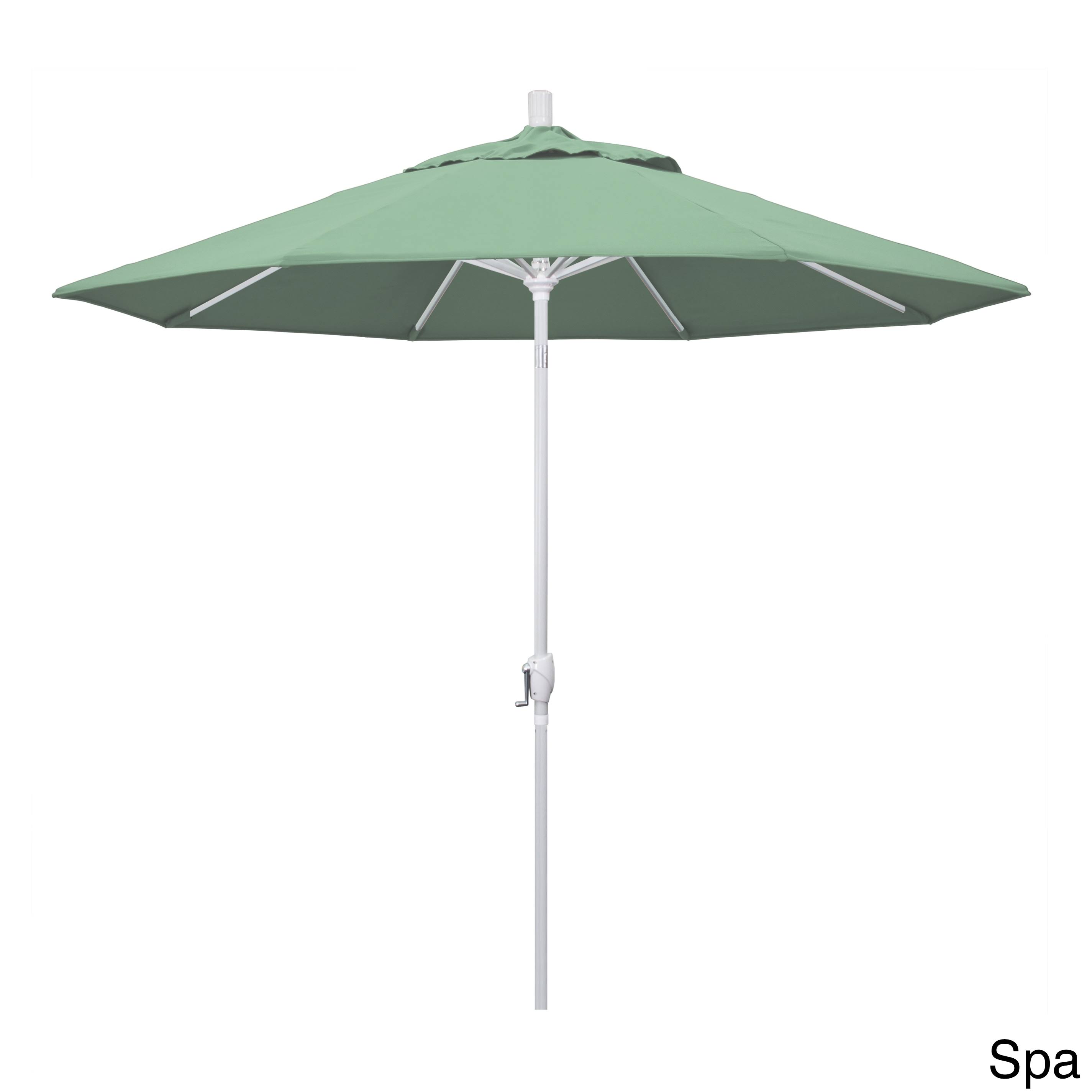 California Umbrella 9 ft. Matted White Aluminum Market Patio Umbrella Push Tilt in Spa OW2BIN_A1XJ California Umbrella 9 ft. Matted White Aluminum Market Patio Umbrella Push Tilt in Spa OW2BIN_A1XJ
