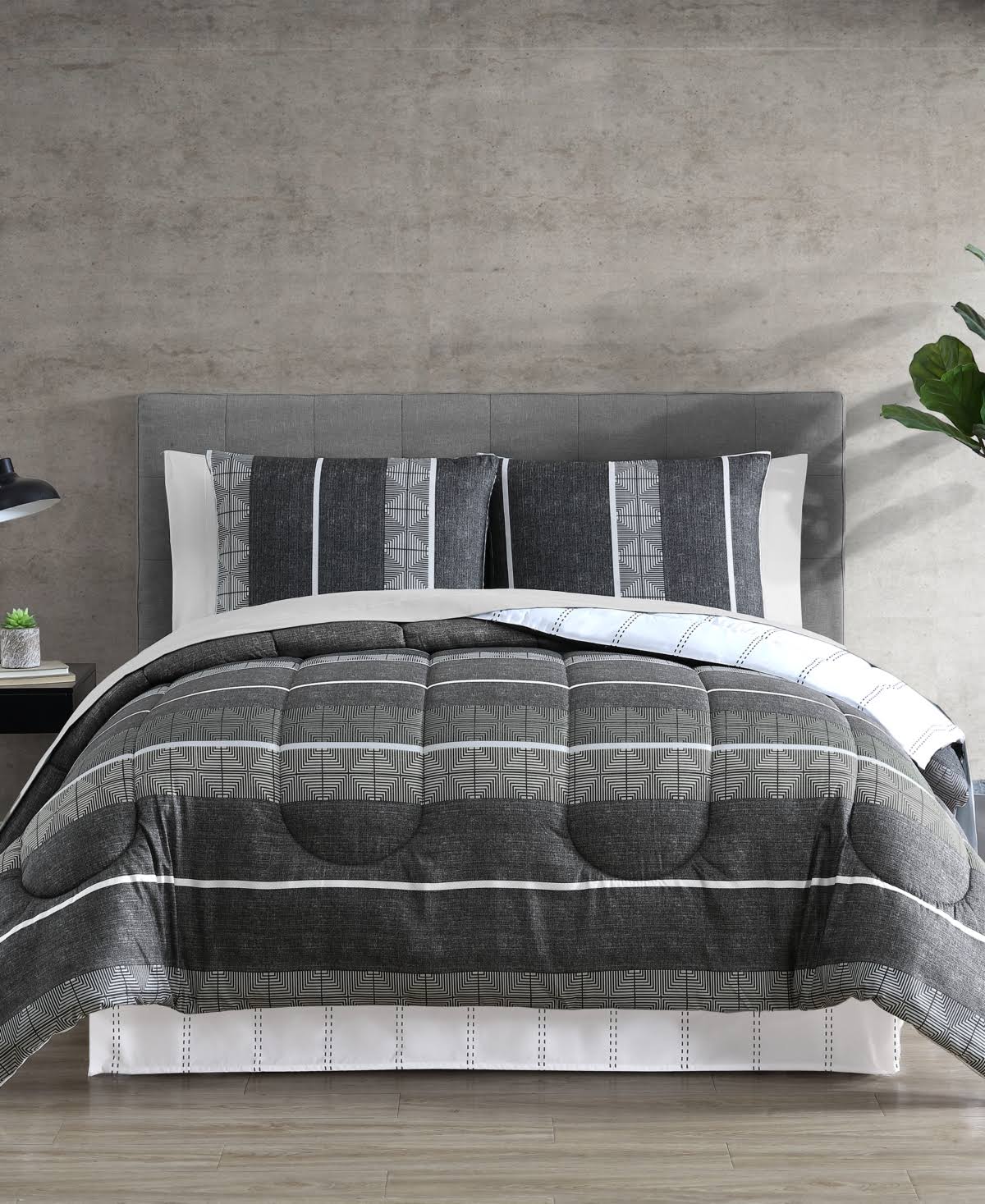 Hallmart Collectibles Matt 8-Pc. Reversible King Comforter Set - Navy/VZH5NZ_CZTO Hallmart Collectibles Matt 8-Pc. Reversible King Comforter Set - Navy/VZH5NZ_CZTO