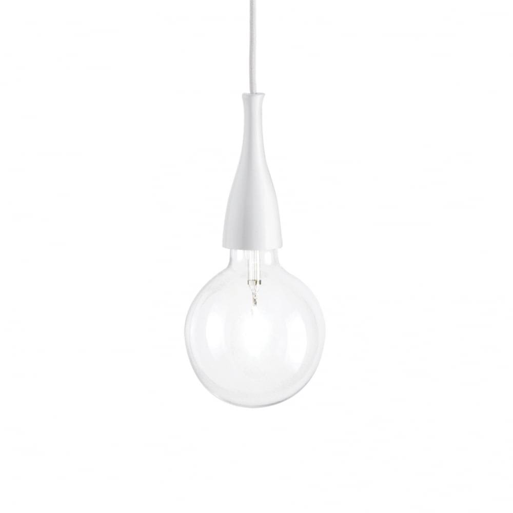 Ideal Lux Minimal Single Pendant Light White Drop Light HP3EUP_J5FZ