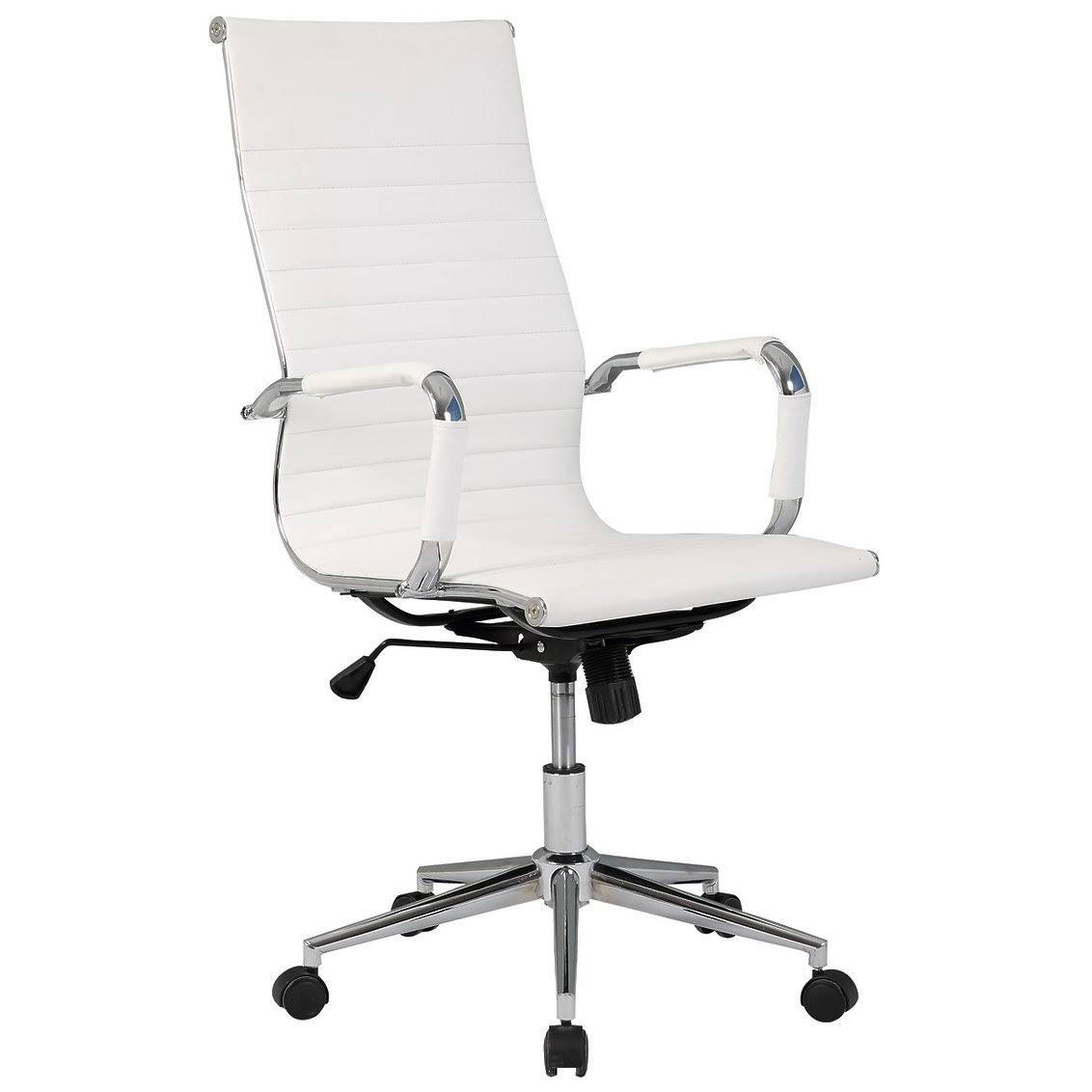 BELLEZE Modern High-Back Ribbed Upholstered Conference Office Chair, 0K4IKA_FHCC
