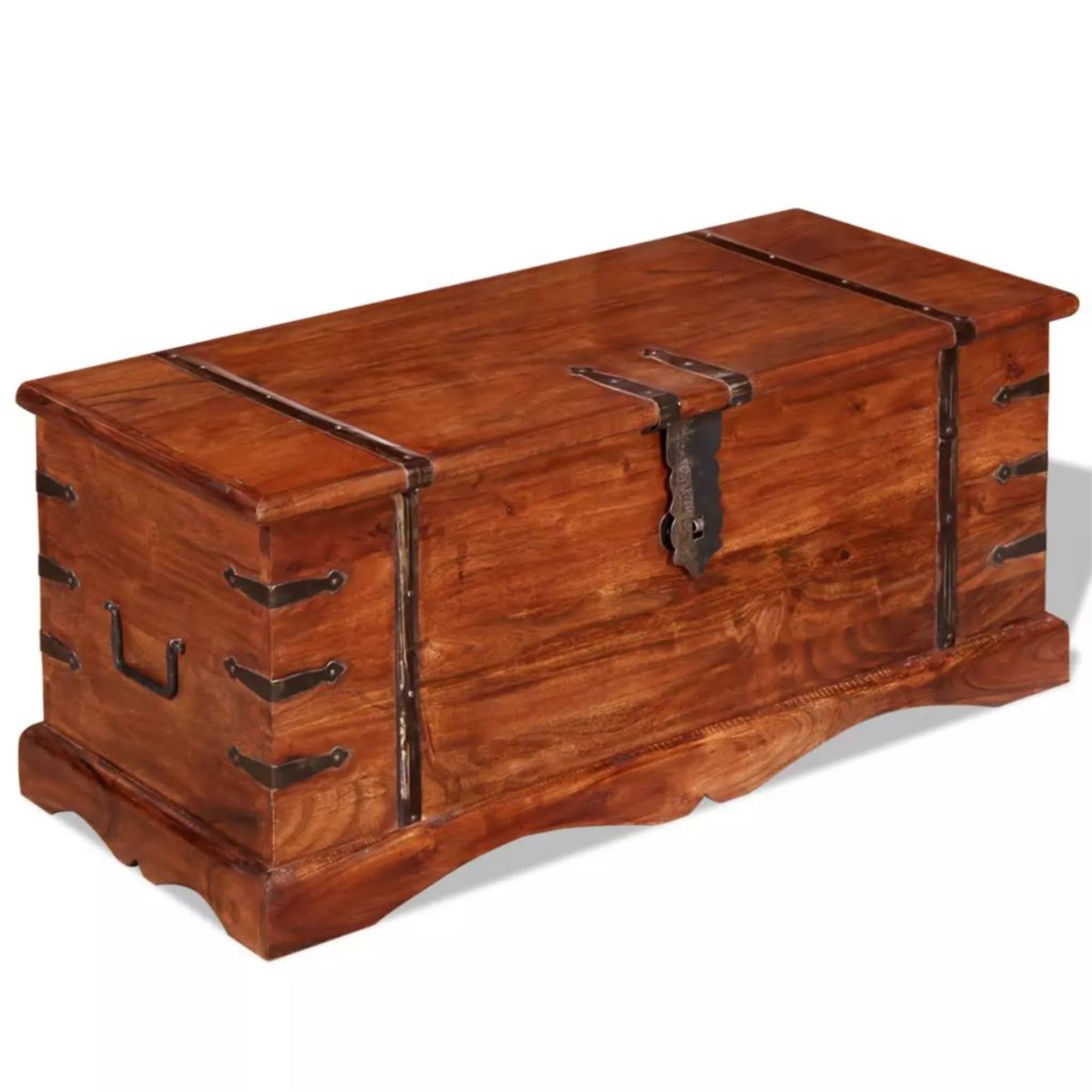vidaXL Storage Chest Solid Wood AFUGIK_IVKR