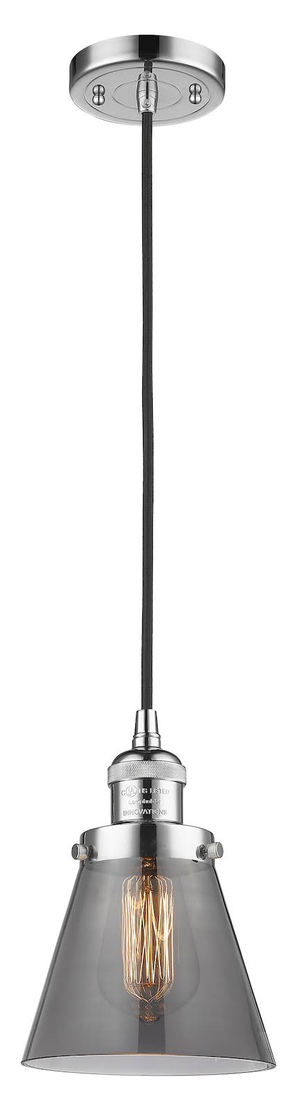 Innovations Lighting-Small Cone 1 Light Mini Pendant-201C-PC-G63-MPSFN4_K0VC Innovations Lighting-Small Cone 1 Light Mini Pendant-201C-PC-G63-MPSFN4_K0VC