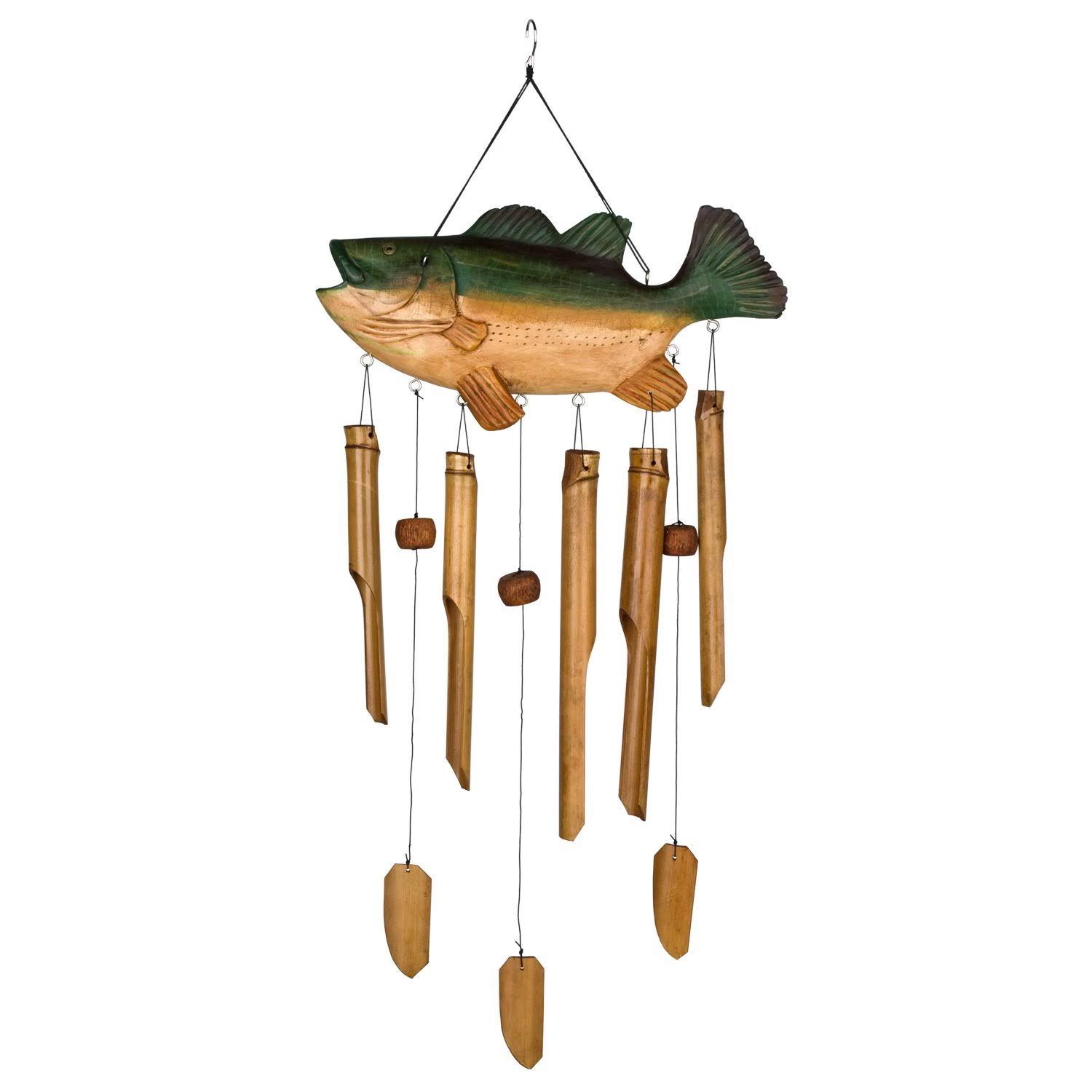 Woodstock Bass Fish Bamboo Chime- Asli Arts XLJ5ZW_M1XY Woodstock Bass Fish Bamboo Chime- Asli Arts XLJ5ZW_M1XY