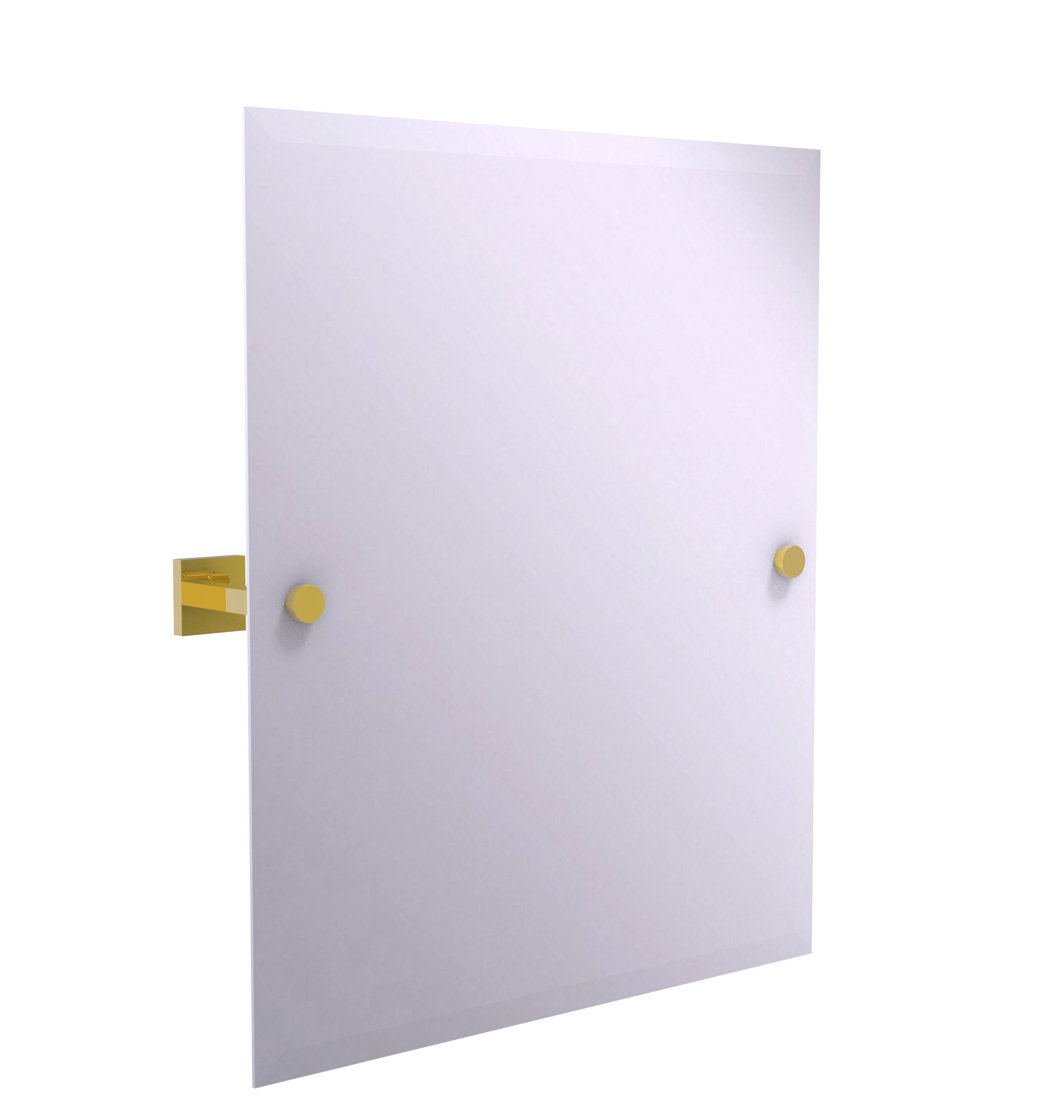 Allied Brass Montero Collection Contemporary Frameless Rectangular Tilt Mirror with Beveled Edge - Polished RIEOP0_R2GE