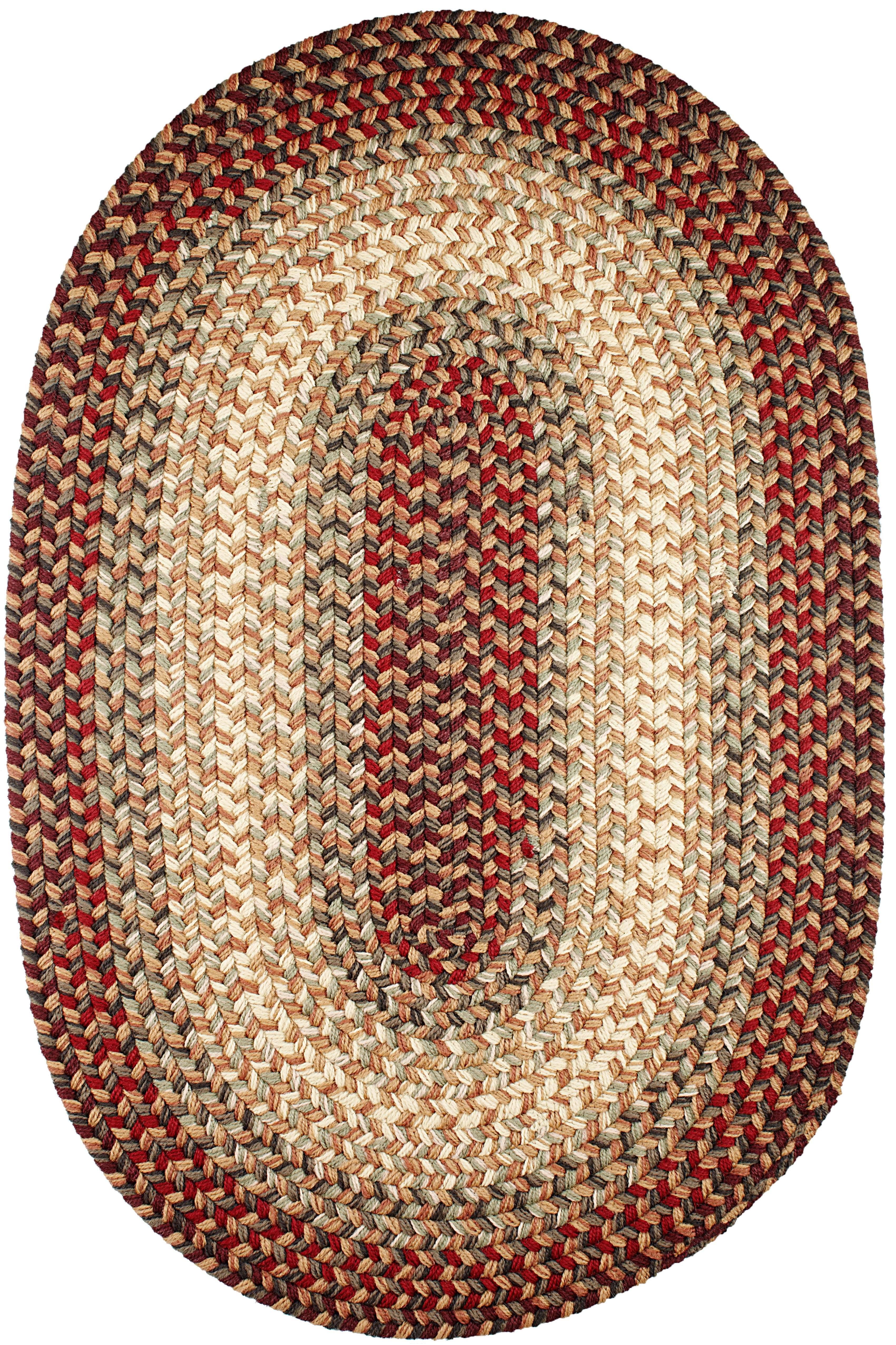 Easy Living Spanish Red Oval Rug, 2'x6' SMLYBA_R0X7