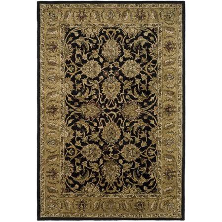Charlton Home Bromley Hand-Tufted Wool Black/Gold/Dark Sage/Brown/Ivory Area Rug, Size Rectangle 9'6 inch x 13'6 inch, IWZABC_ACTU