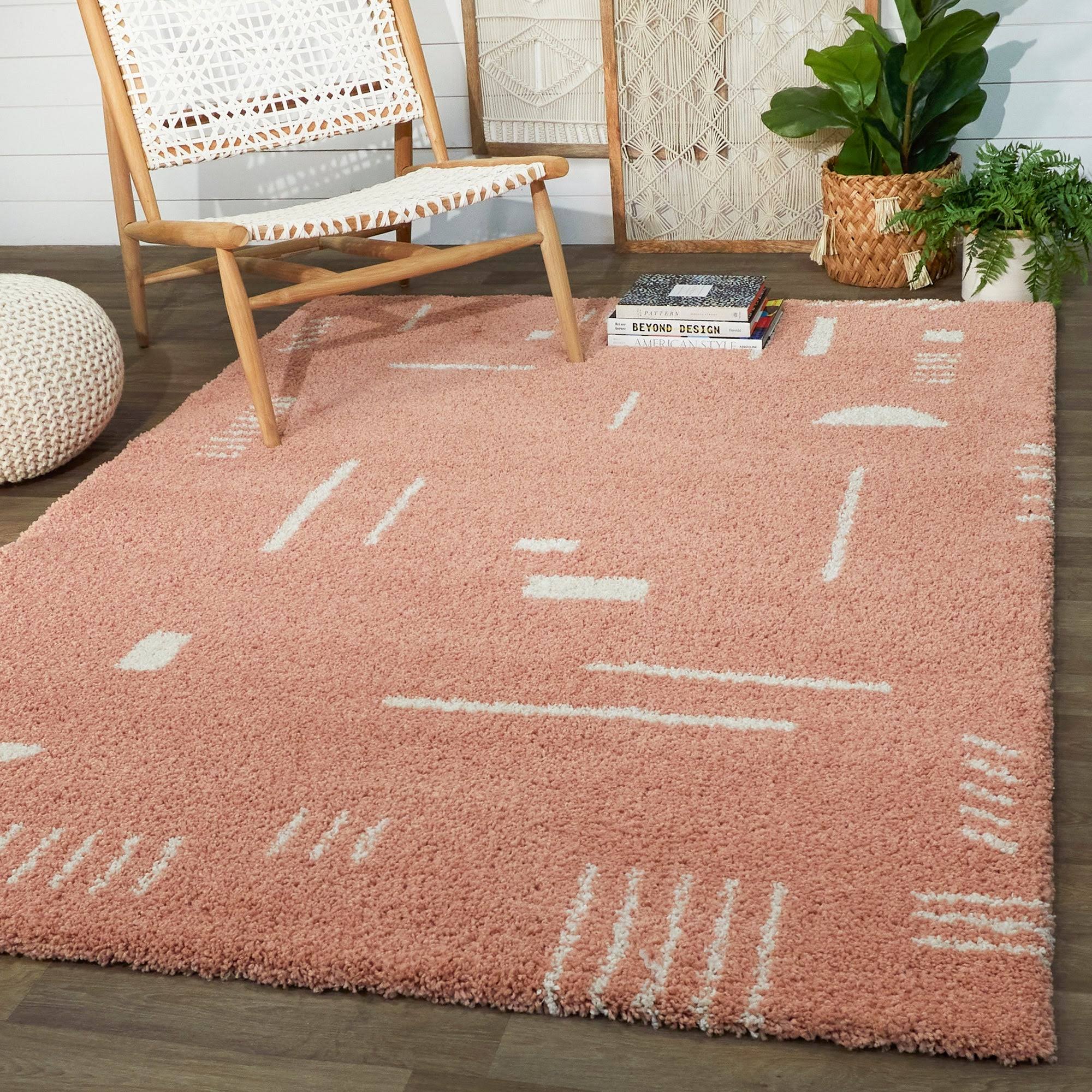 BALTA Rupa Pink 8 ft. x 10 ft. Modern Shag Area IDLVPD_CJO8 BALTA Rupa Pink 8 ft. x 10 ft. Modern Shag Area IDLVPD_CJO8