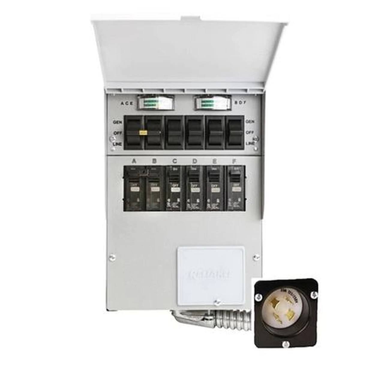 Reliance Controls 206A Pro/Tran 2 - 20-Amp (120/240V 6-Circuit) Indoor TRANSFER Y00UJQ_0AS4 Reliance Controls 206A Pro/Tran 2 - 20-Amp (120/240V 6-Circuit) Indoor TRANSFER Y00UJQ_0AS4