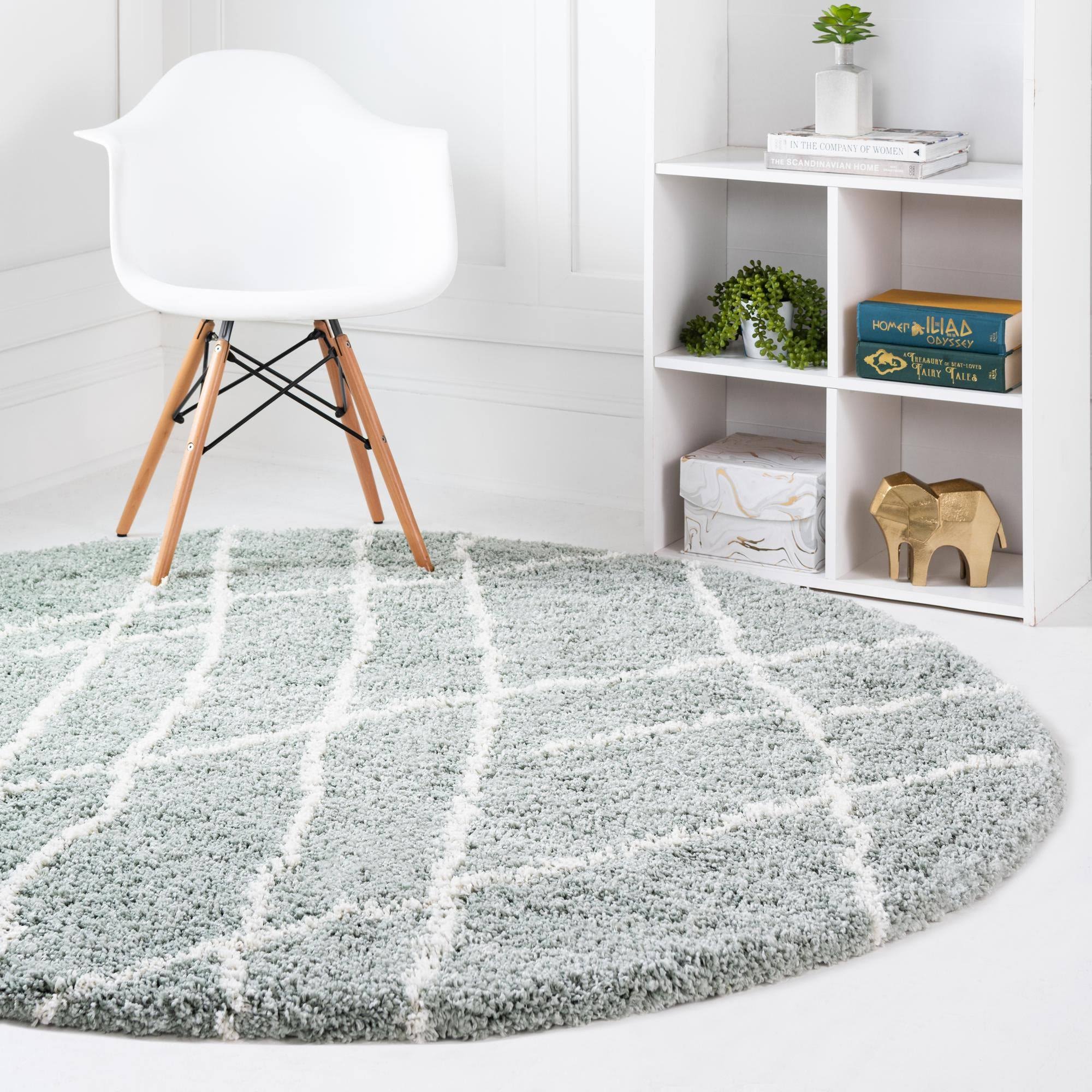 Soft Touch Shag Sage Green 5 ft Round Round Area 7XGC9E_PS5O Soft Touch Shag Sage Green 5 ft Round Round Area 7XGC9E_PS5O