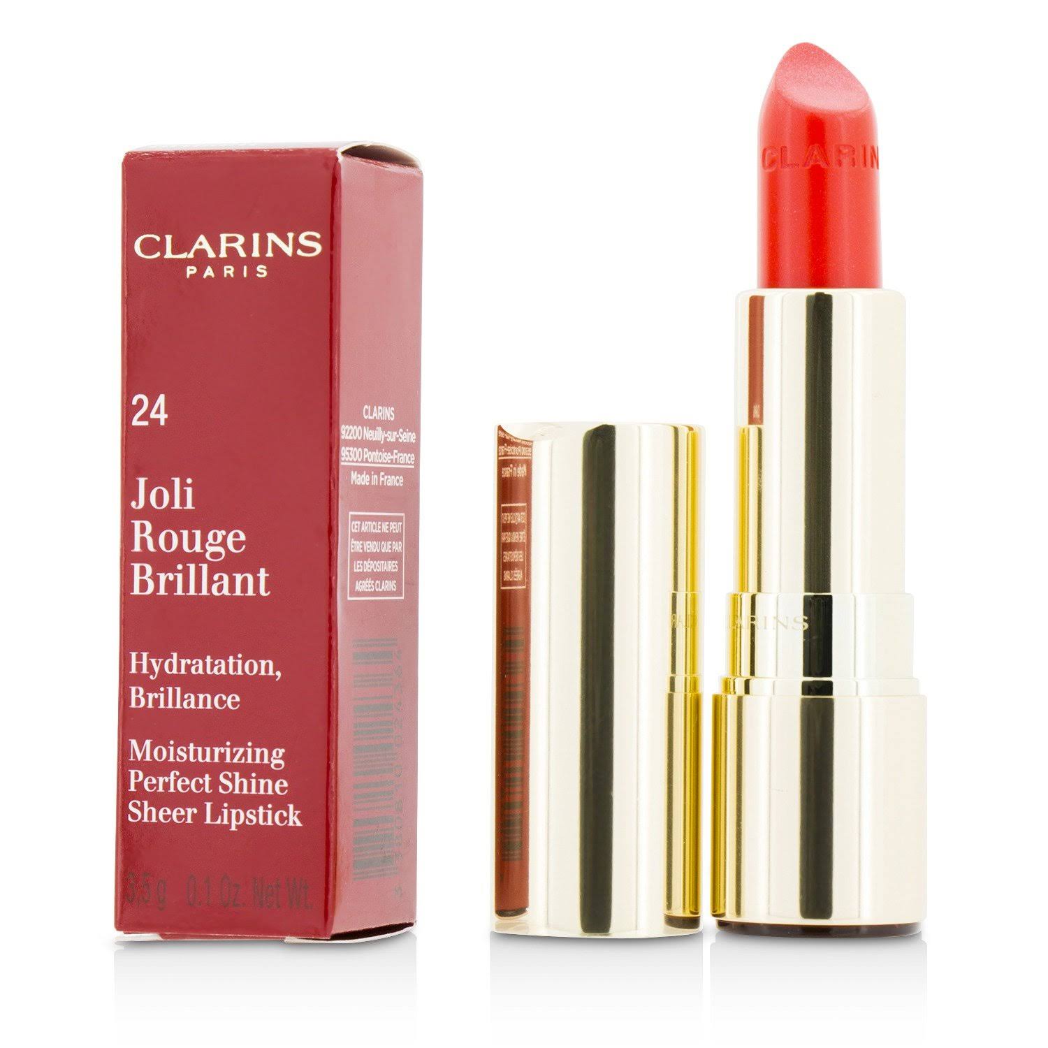 Clarins Joli Rouge Brillant Perfect Shine Sheer Lipstick 24 2ZONMV_HC7P Clarins Joli Rouge Brillant Perfect Shine Sheer Lipstick 24 2ZONMV_HC7P